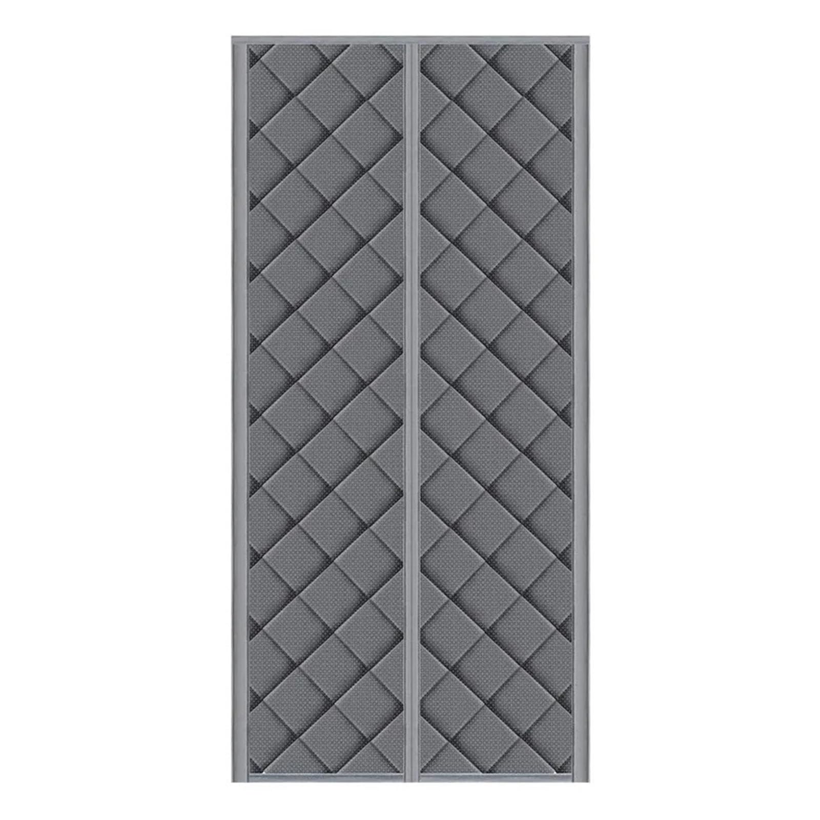 LuoAXINN Thermal Door Curtain Magnetic Insulated Door Curtain For Winter Thick Warm Home Kitchen Living Room Bedroom Doorways Divider Partition(Dark Gray,80x210cm-1.5kg)