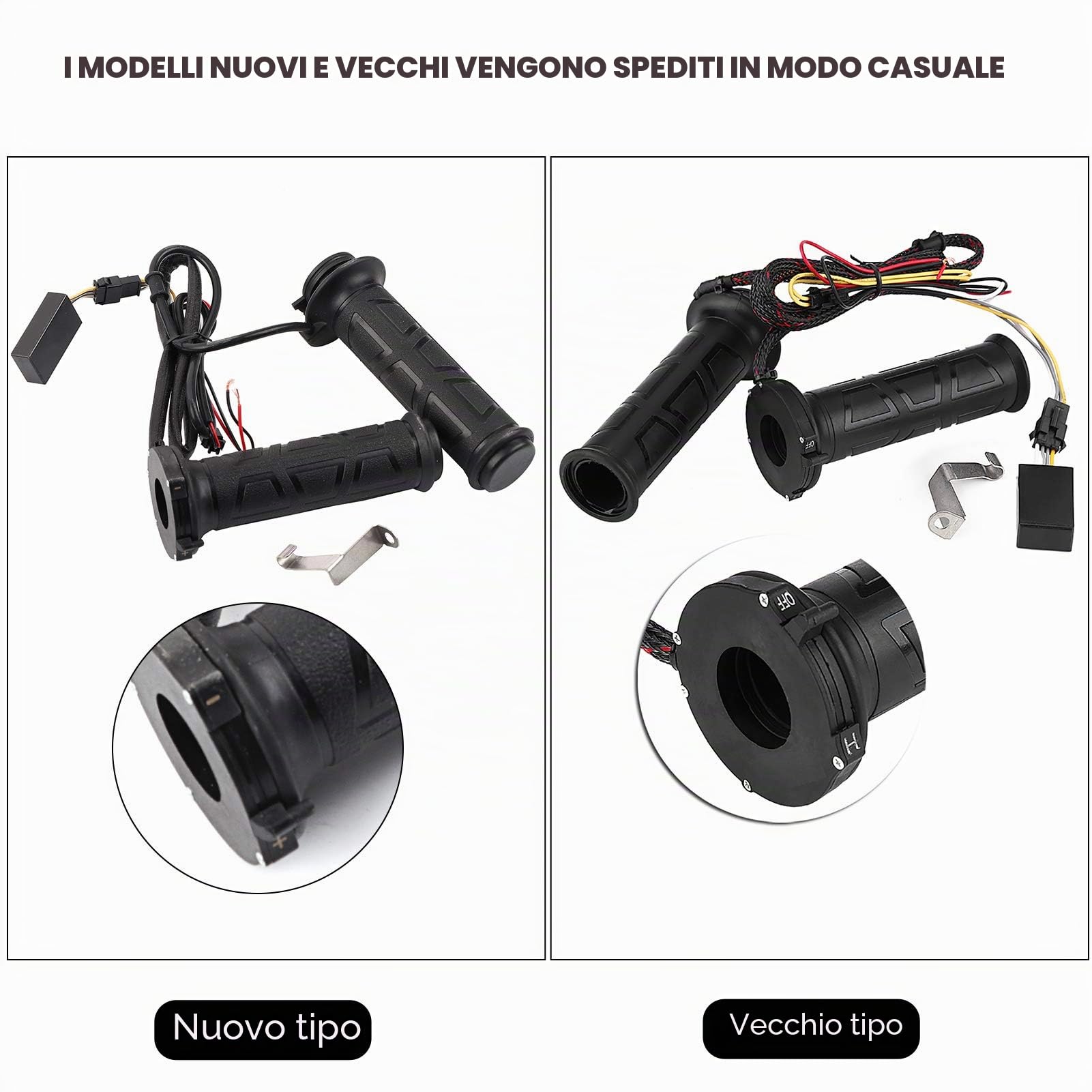 Akozon - Manopole riscaldate per manubrio universale in alluminio, 22 mm, 7/8 pollici, 1 paio