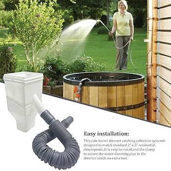 雨水タンク（ブラック）蛇口付き　縦樋接続セット　送料無料 39サバトラ様専用】雨水タンク ブラック 縦樋接続セット付き