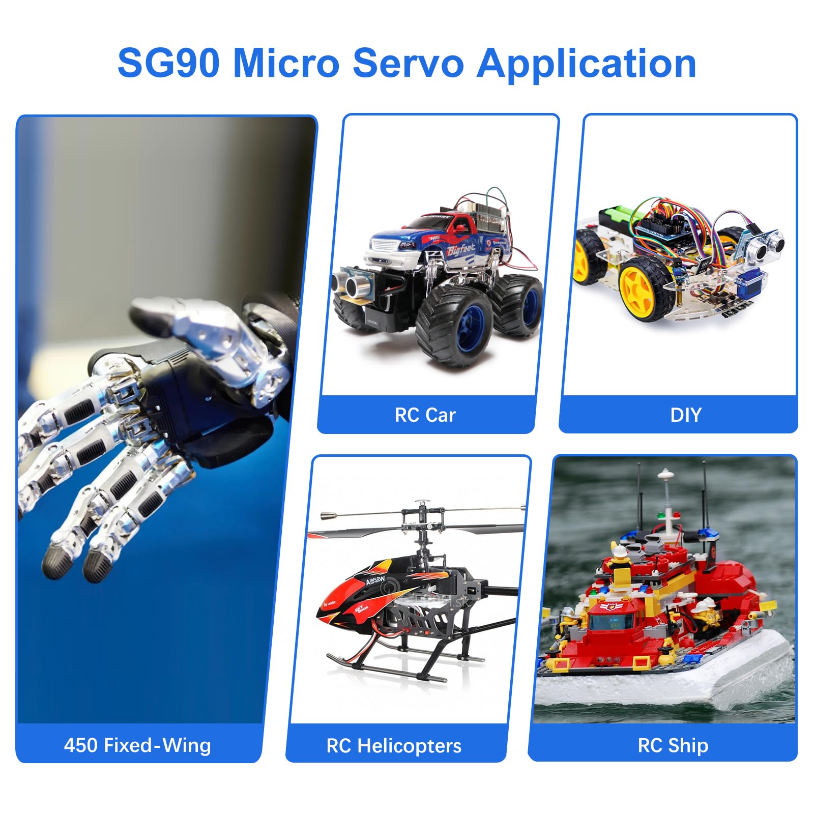 Servo motor analoog Micro Servo 9g SG90 360°/continous rotation
