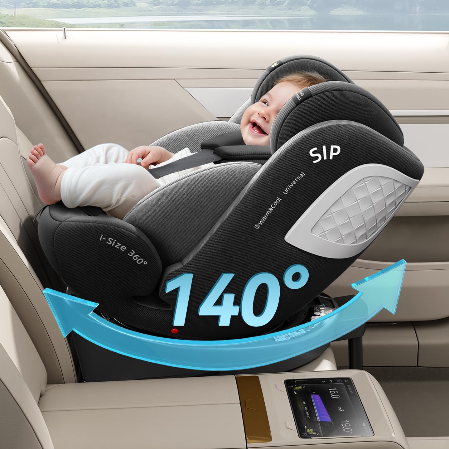 Amazon | Heekin チャイルドシート 360°回転式 ISOFIX+サポートフット