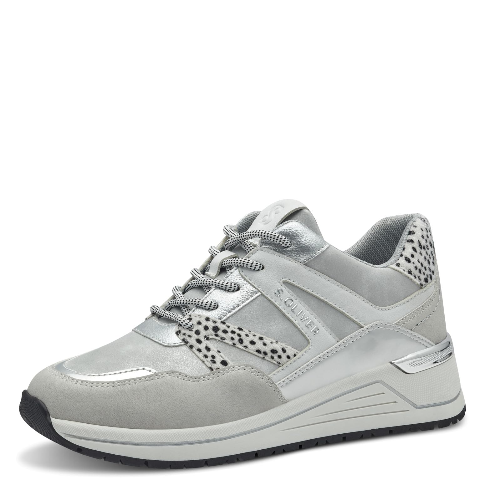 s.Oliver Women Damen Sneaker Low 5-23626-44, Silver Comb, 8 UK