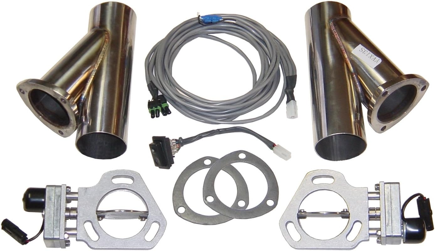 PYPES PERFORMANCE EXHAUST HVE10K 2.5in Dual Exhaust Cutout Kits Pair w/YPipe