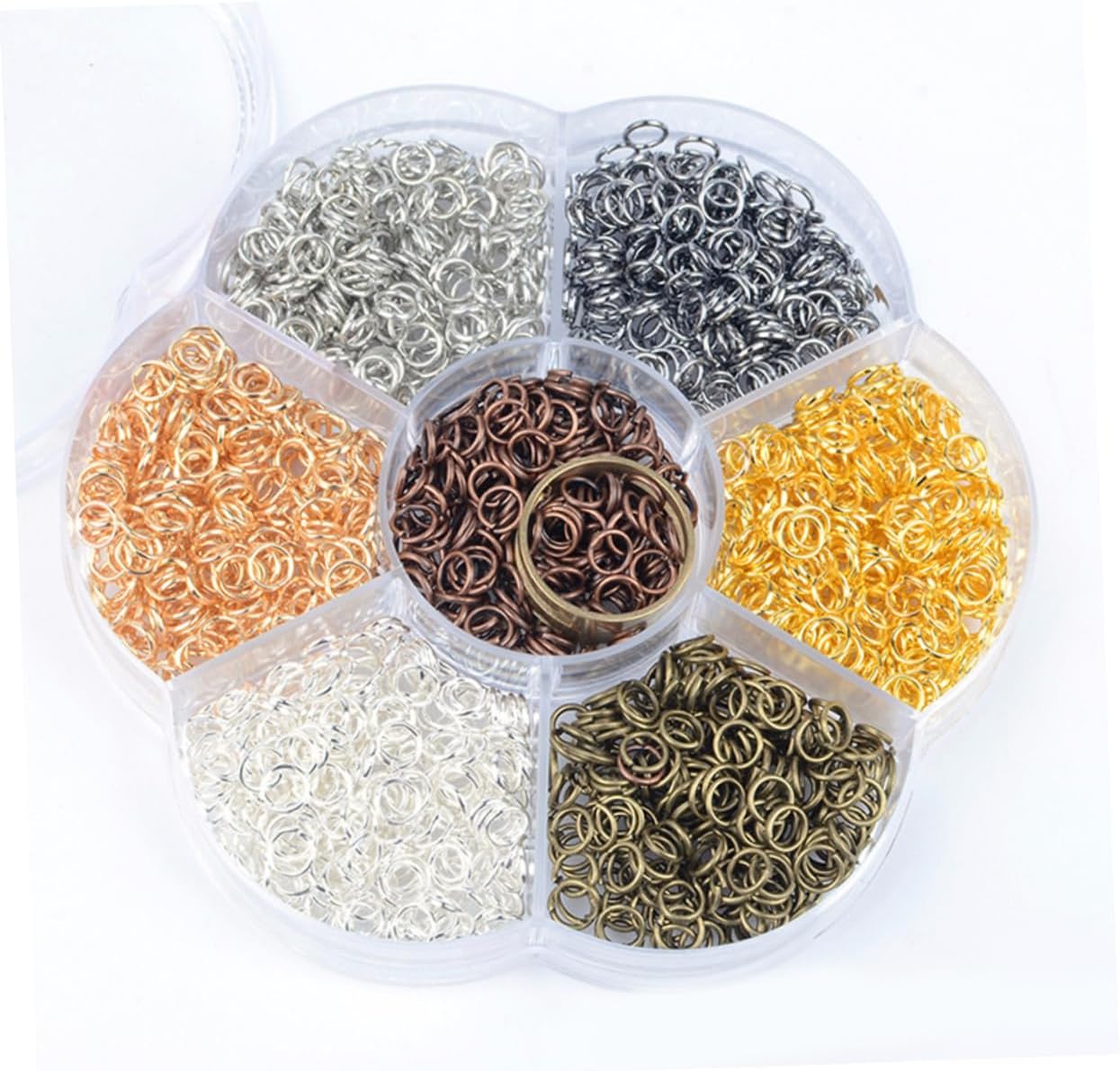 STOBOK 690pcs Open Rings DIY Jewelry Making Accessory for Necklaces Bracelets Includes Colors of Alloy Connection Rings Charms Lobster Clips for Unique Crafts