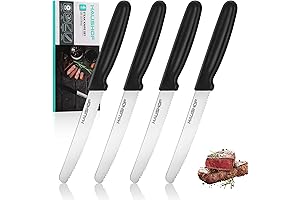 HAUSHOF Serrated Steak Knives Set of 4: The Pinnacle of Culinary Precision