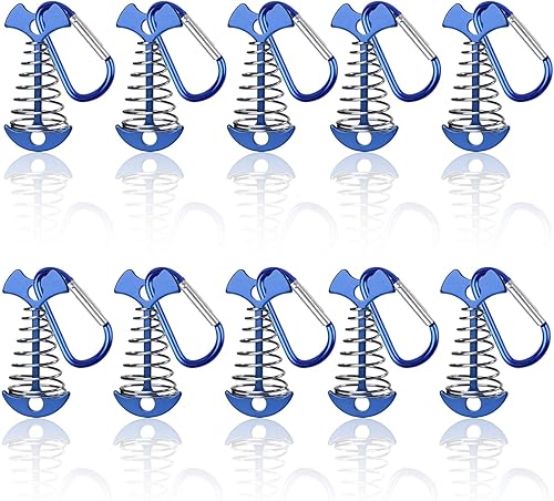 Clavijas de anclaje para cubierta con clip de mosquetón, 10 unidades, accesorios de campamento de espina de pescado, anclajes de cubierta a prueba disponible en Yaxa Peru