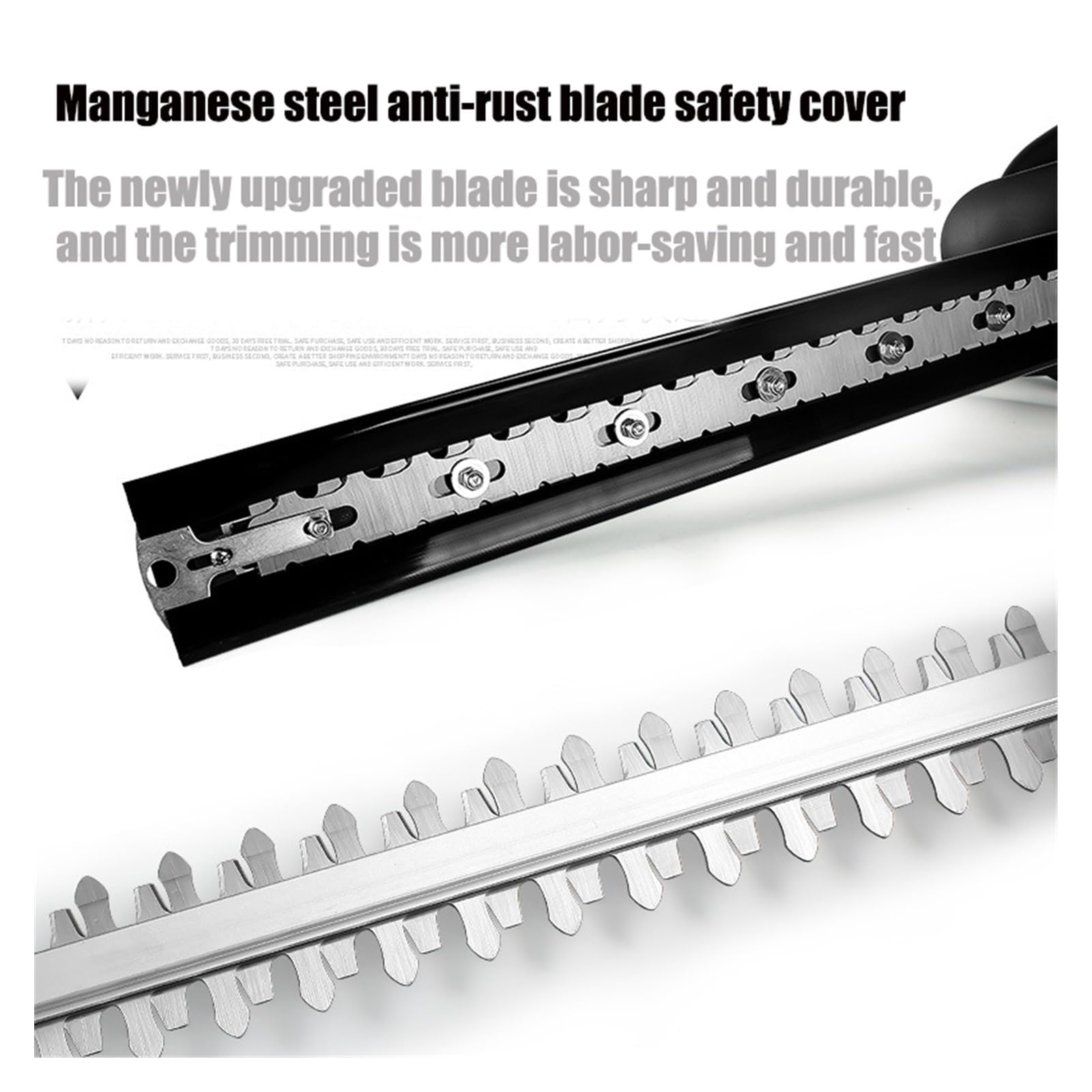 Tondeuse à gazon, Taille-haie sans brosse taille-haie fil double Action scie d'élagage coupe poignée rotative outil de jardin for batterie 18V(2Batteries)