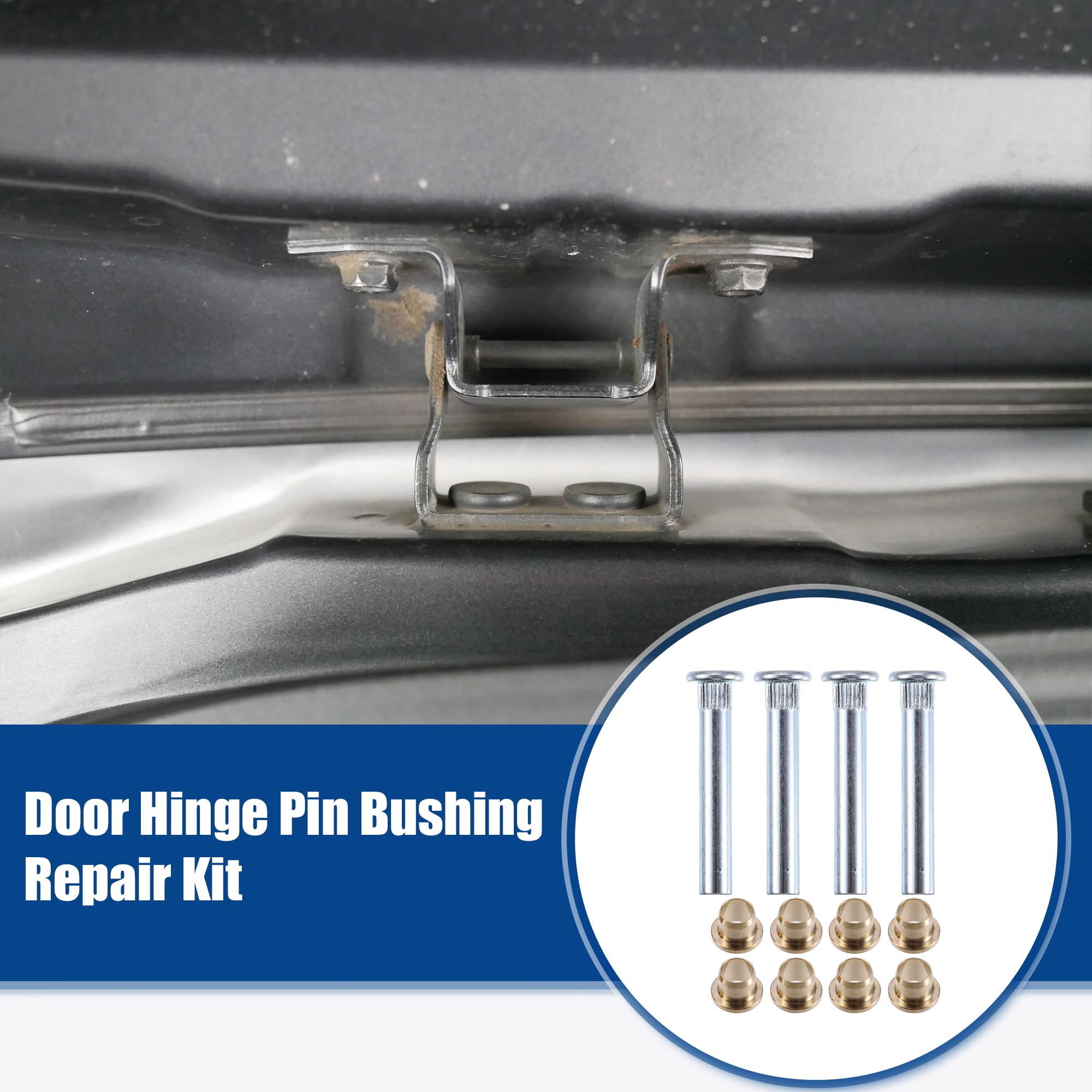 Kit De Reparación De Bisagras De Puerta Para Nissan D21 Frontier 1987-1995 - 12 Piezas (Pasadores Y Bujes) | Ref. 80406-V5002