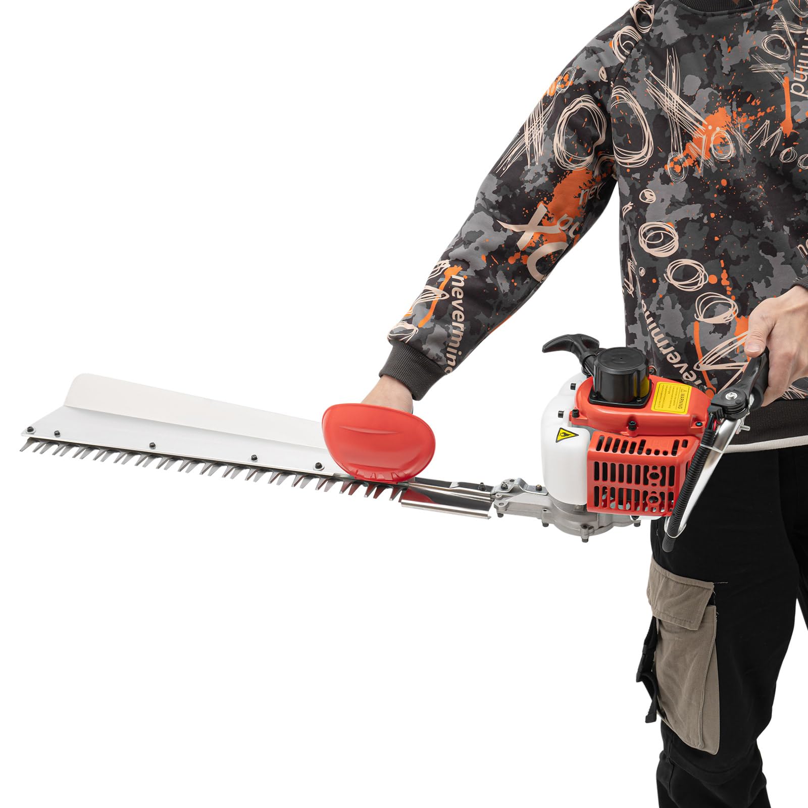 Jednostronne nożyce do żywopłotu, 22,5 cm³, dwusuwowe, benzynowe, nożyce do żywopłotu, z nożem tnącym 70 cm, odpowiednie do cięcia krzewów ogrodowych lub pielęgnacji krajobrazu