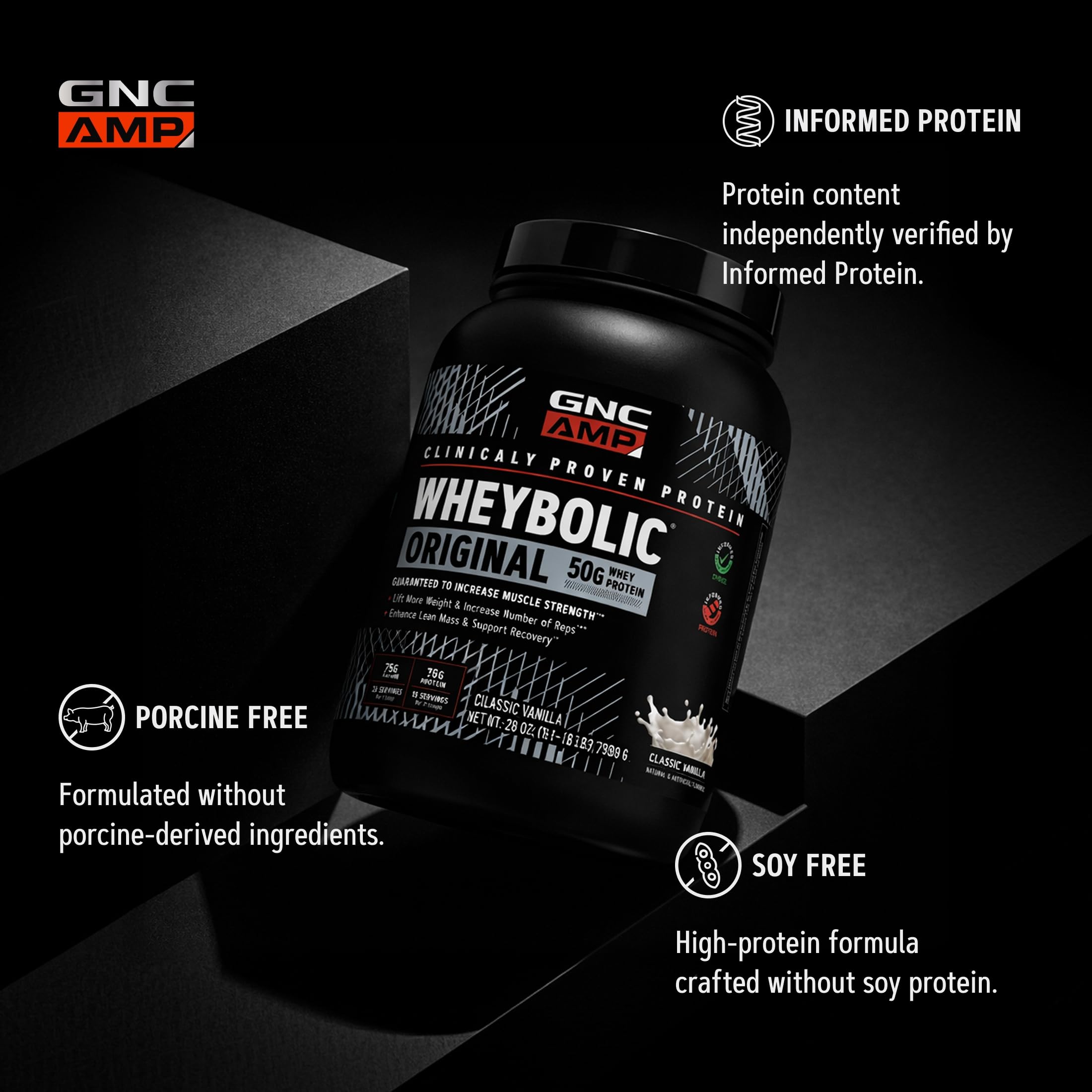 GNC AMP New Wheybolic, Classic Vanilla, 28 oz, 13 Servings — Amazon image 5