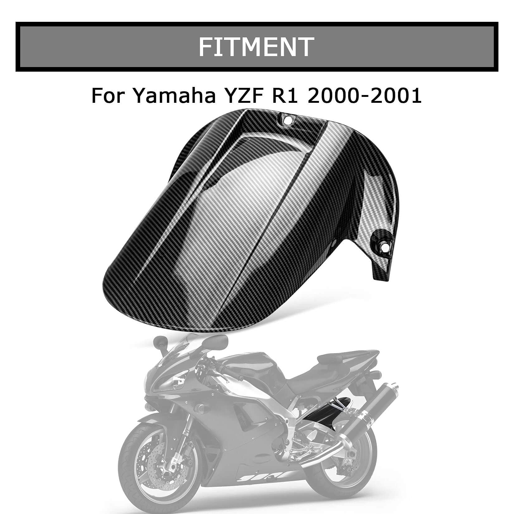 Kunststoff Heckfender Schutzblech Hinten Kotflügel Für Yamaha YZF R1 2002-2003