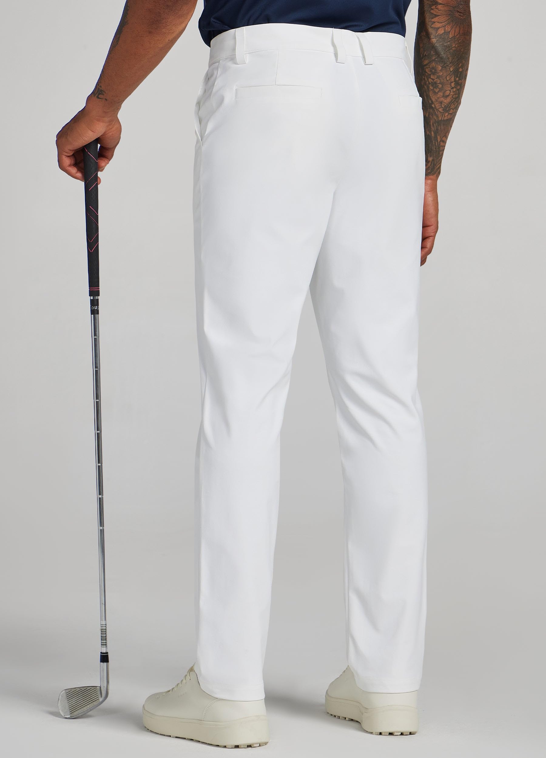 WILLIT Pantalon de golf stretch pour homme - Séchage rapide - Pantalon de bureau - Pantalon décontracté avec 4 poches - 86 cm - 81 cm