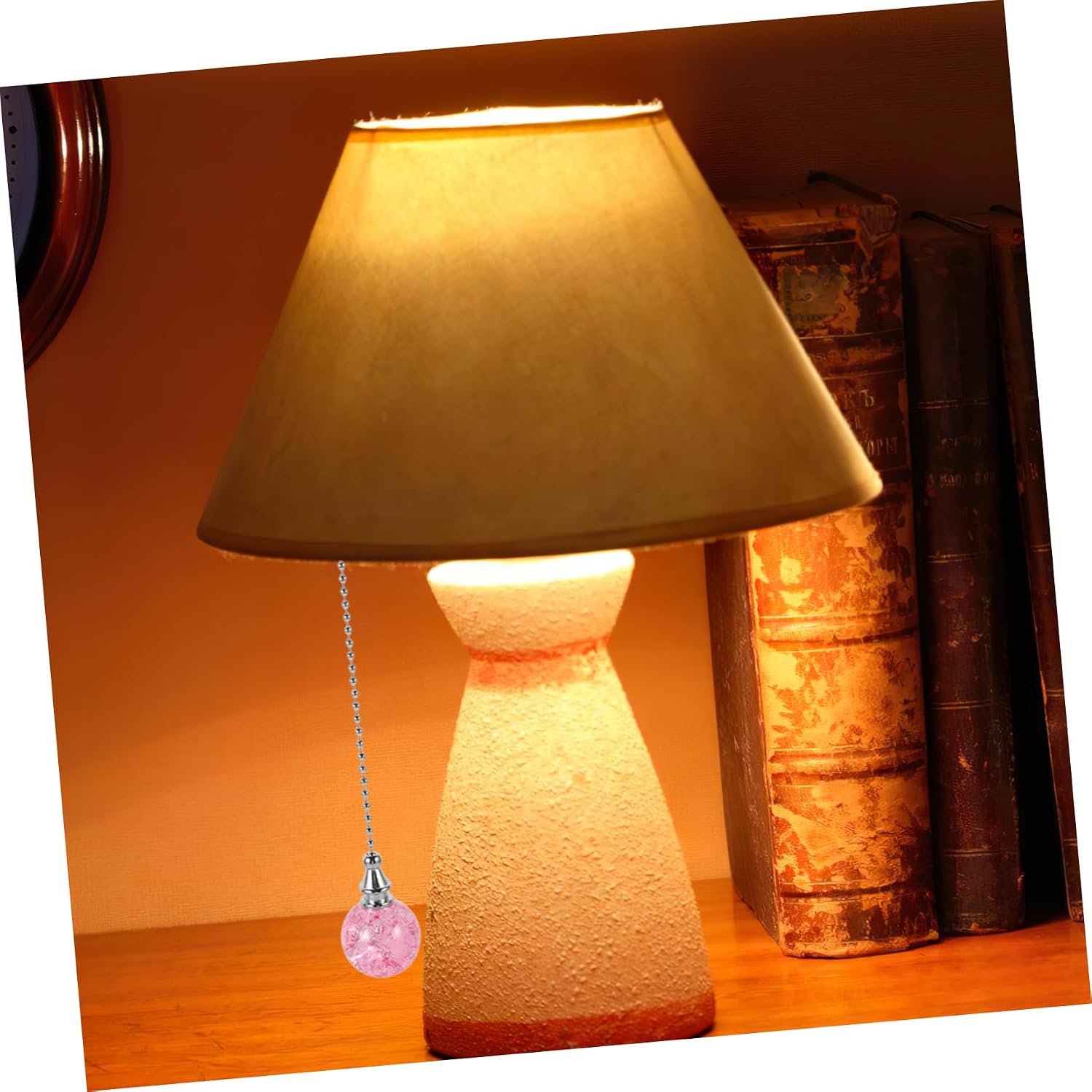 2pcs Cracked Crystal Ball Pendant Ceiling Fan Pull Chain Extension Beaded Ceiling Fan Pull for Light Chain Vintage Decorative for Home Decor