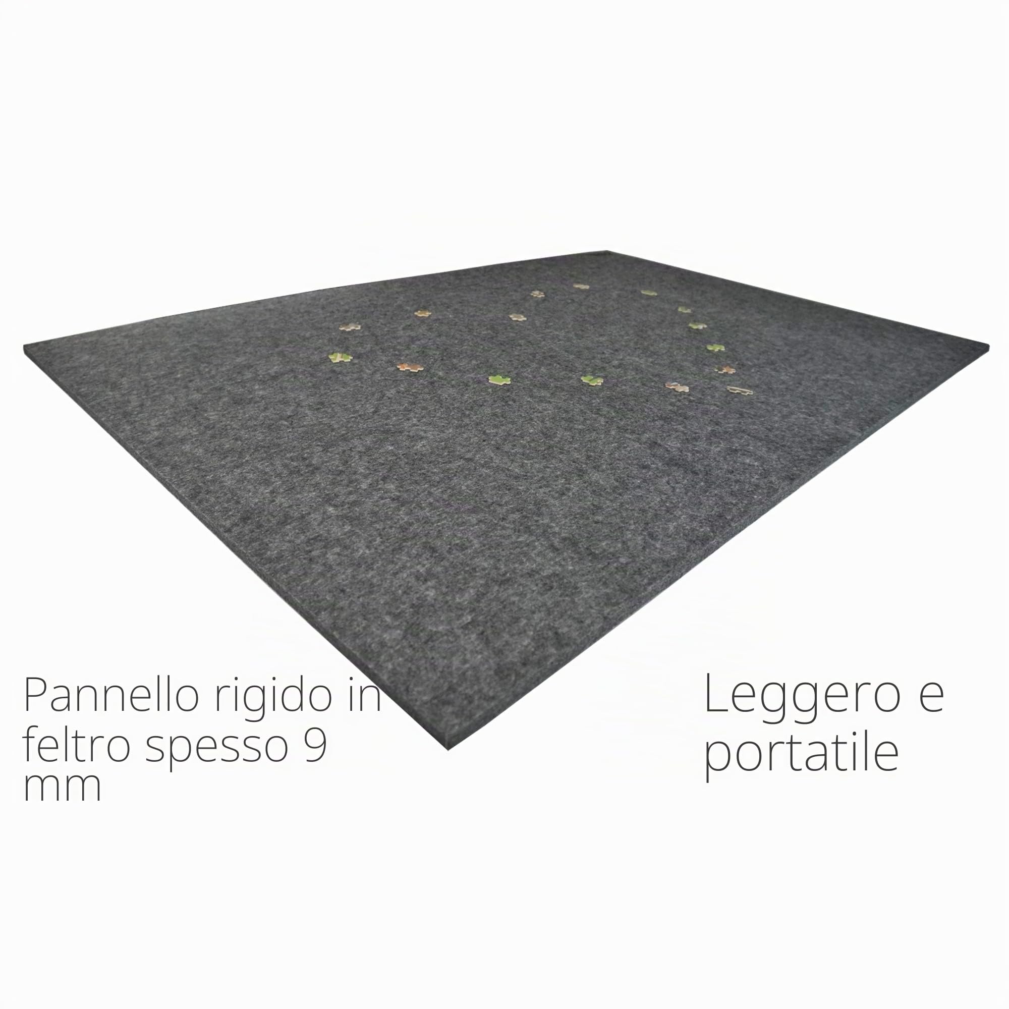 TELY Tappetino pieghevole in feltro per un massimo di 2000 pezzi di puzzle, pieghevole per riporre facilmente i puzzle, blocco puzzle portatile (extra large)
