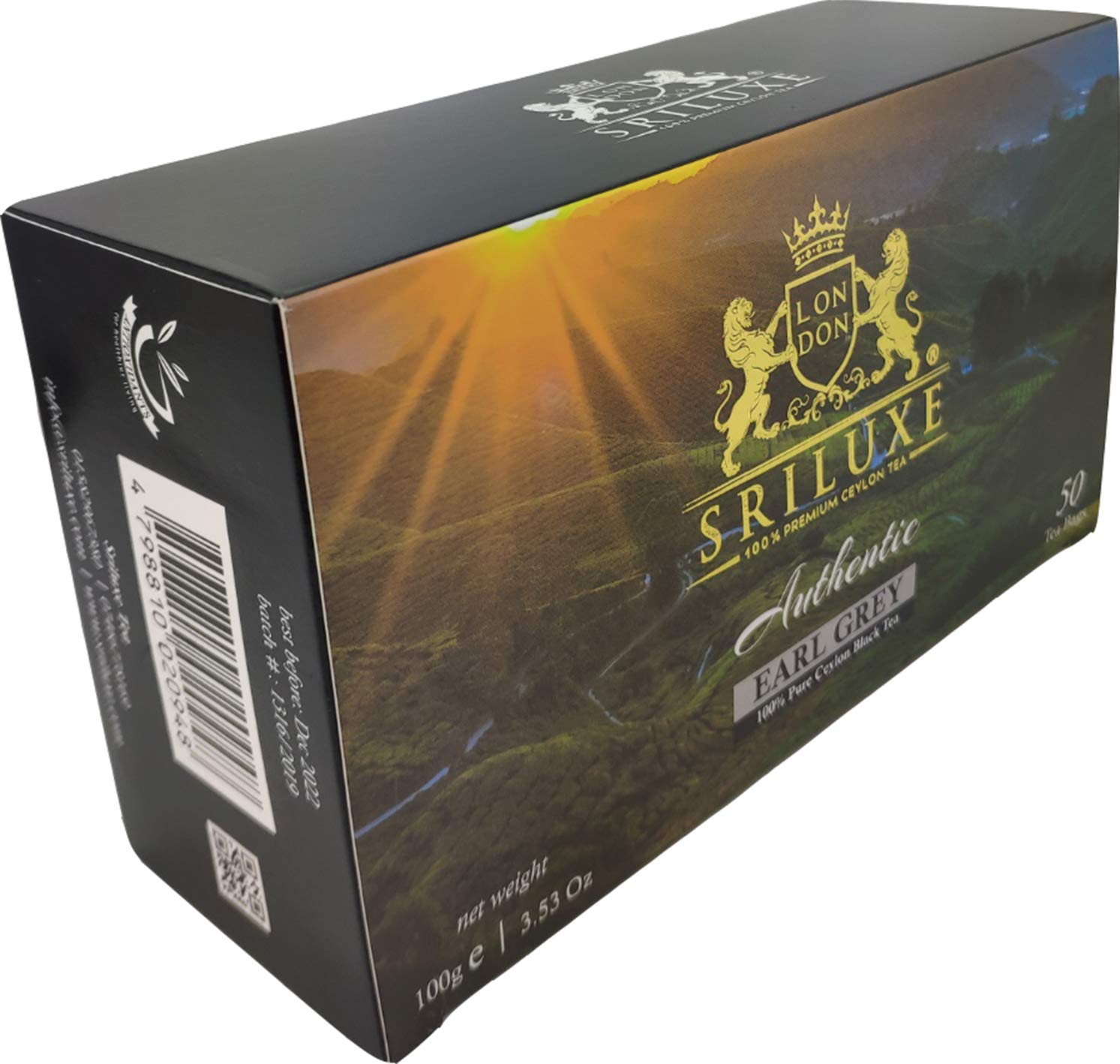 Premium Quality Ceylon Earl Grey Tea Bags Finest Black Tea Aromatic & Delicious | (50 teabags)