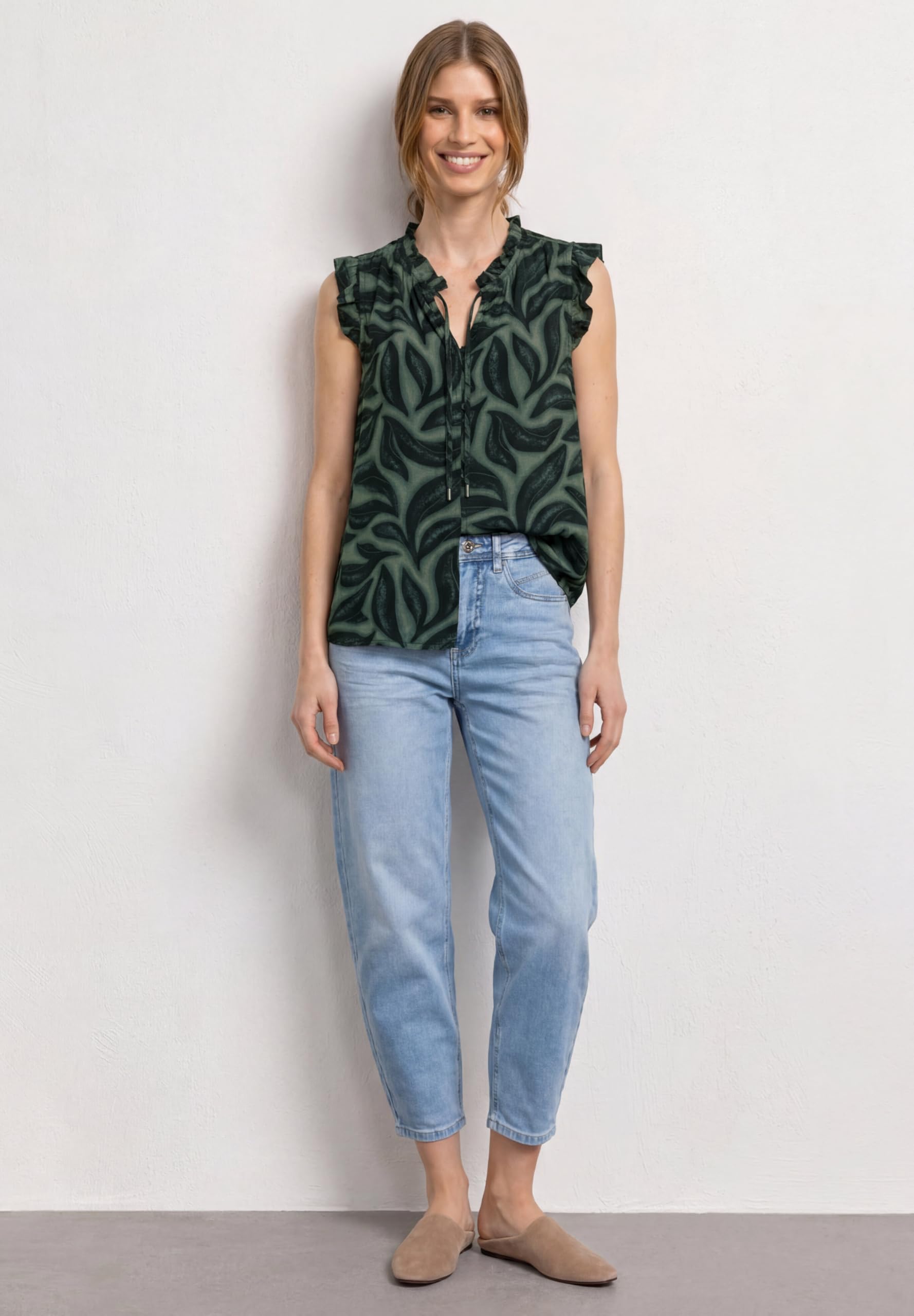 Street One 3413092 Blusa con Volant Donna (Pacco da 1)