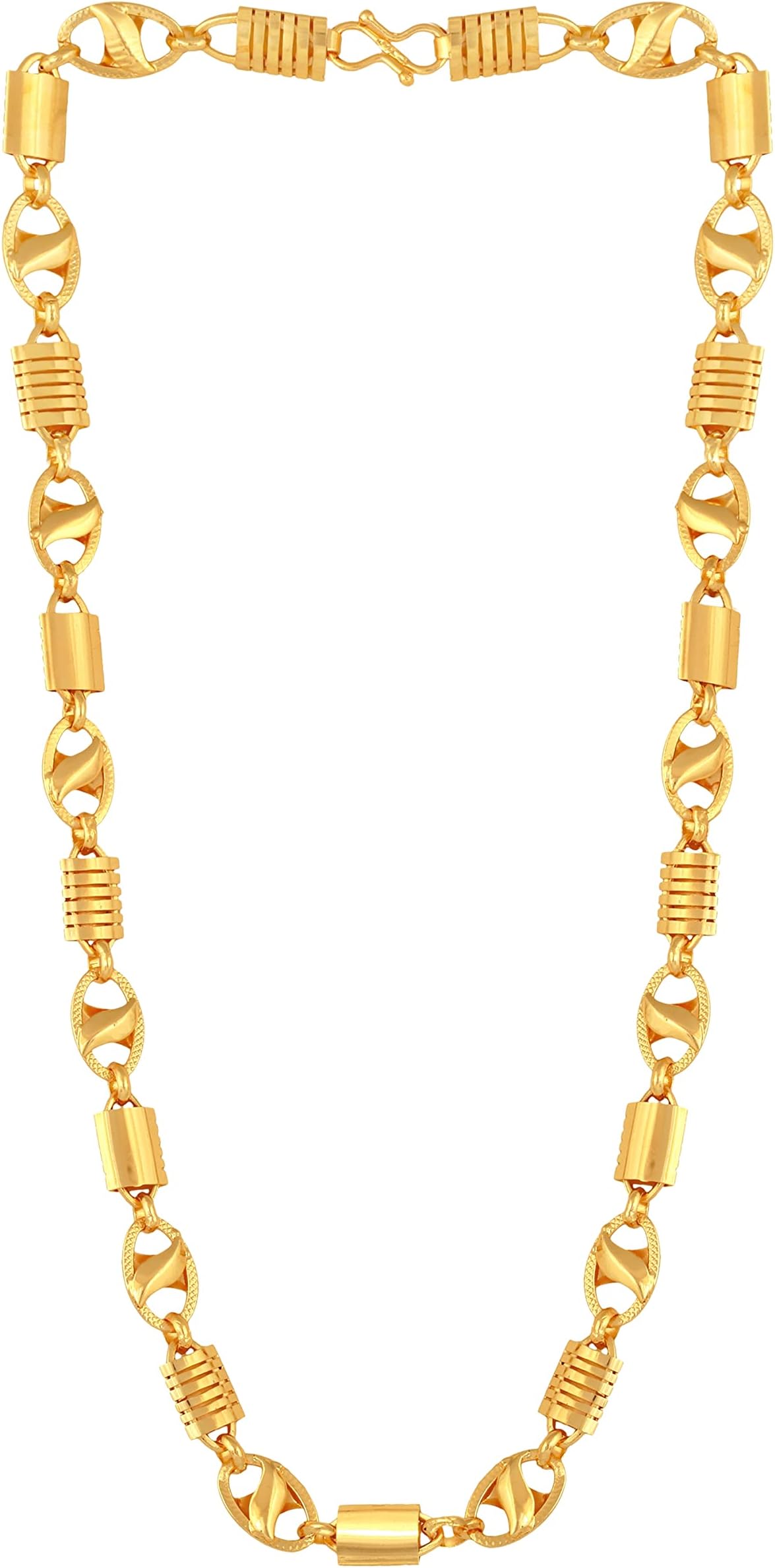 MEENAZChain for Men Boys Husband gents boyfriend Stylish golden Chain 1 one gram gold Neck Chain for Men Stainless Steel Chains for boys Jewellery Birthday Gift Anniversary fashion necklace-221