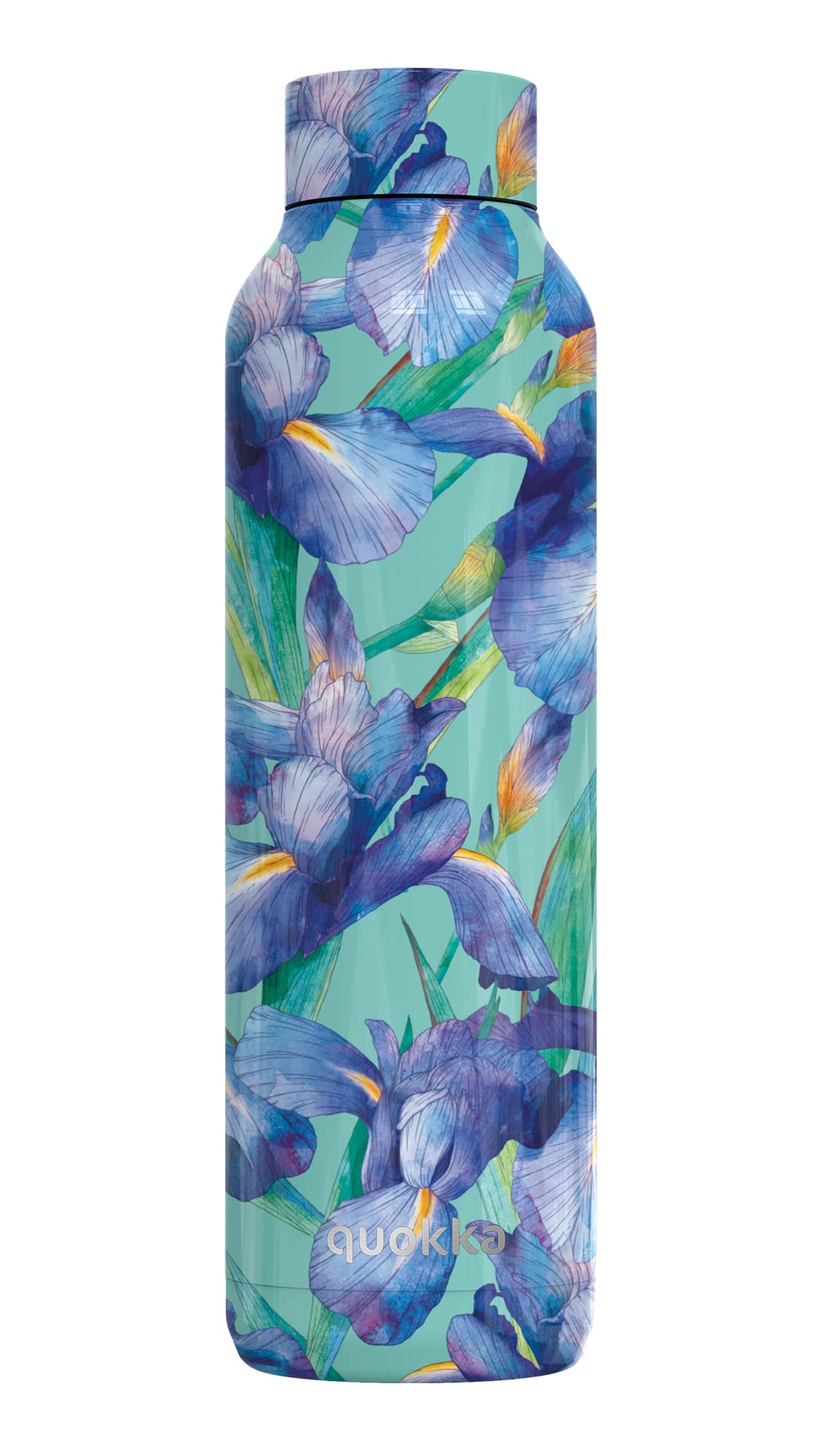 Quokka SOLID BLUE IRISES | THERMOSFLASCHE AUS EDELSTAHL 630 ML