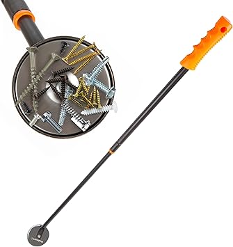 Telescoping Magnetic Pickup Tool - 40-Inch Magnet Stick with 50lb Capacity to Safely Retrieve Nails, Screws, and Metallic Objects by Stalwart Orange