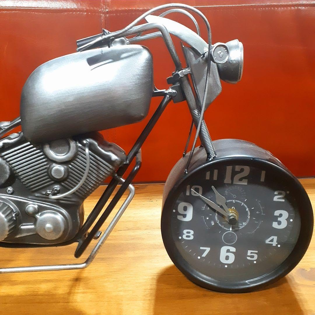 輸入雑貨 アナログ 『カスタムバイク置時計』 ブリキ素材 ヴィンテージ