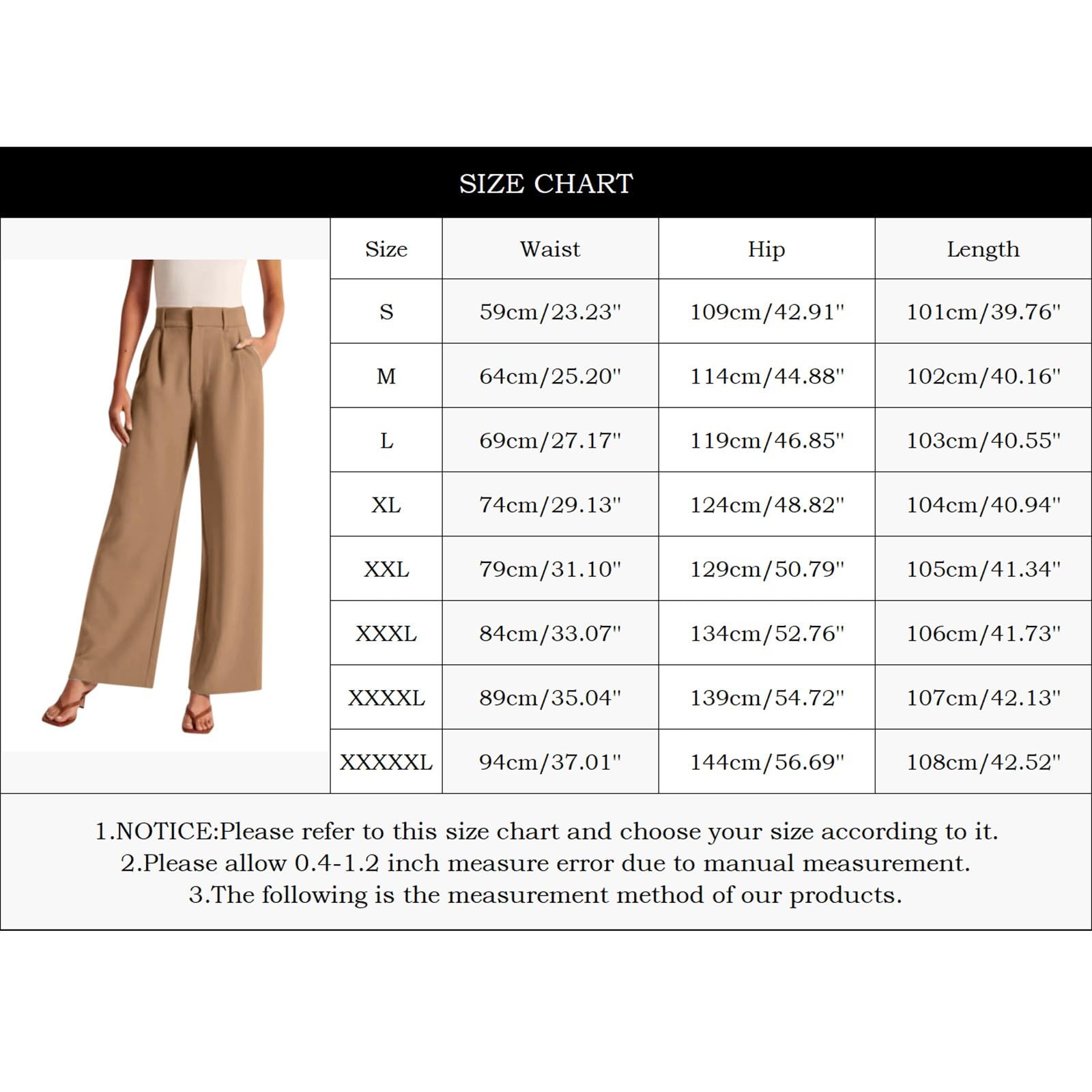 Anzughose Damen High Waist Weite Hose Damen Sommer Anzug Hosen Damen Business Freizeithose Wide Leg Palazzo Arbeitshose mit Tasche und Knöpfen Sommerhose Schlaghose Büro Anzughosen