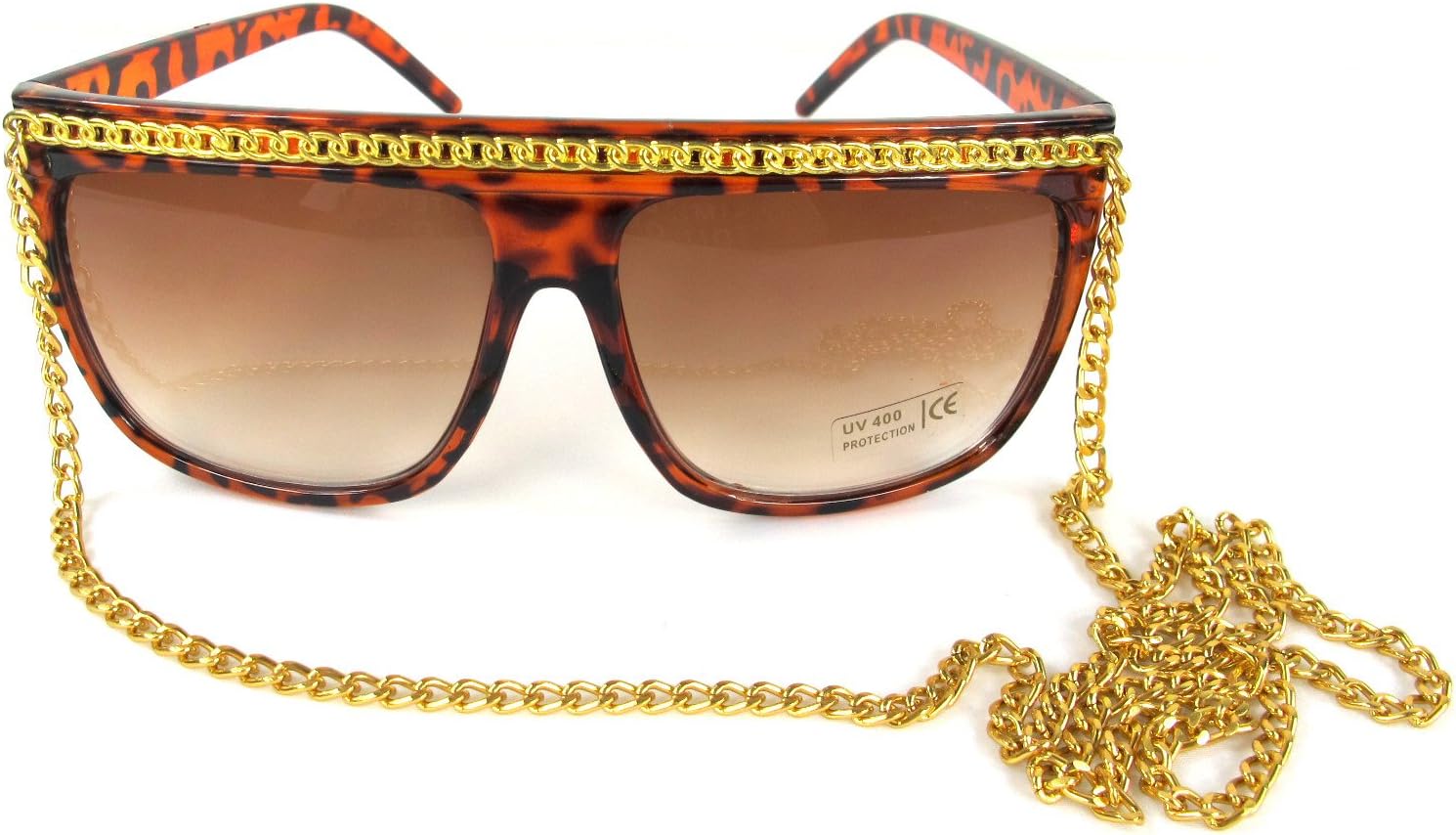 thecostumebase Snooki Black Gold Tone Chain Sunglasses Lady Glasses Jersey Shore