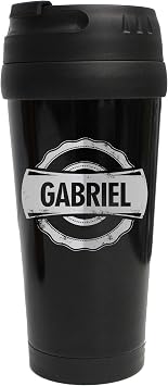 My Personal Memories Personalized Travel Tumbler Coffee Mug - Engraved Custom Monogrammed - 16 oz Black