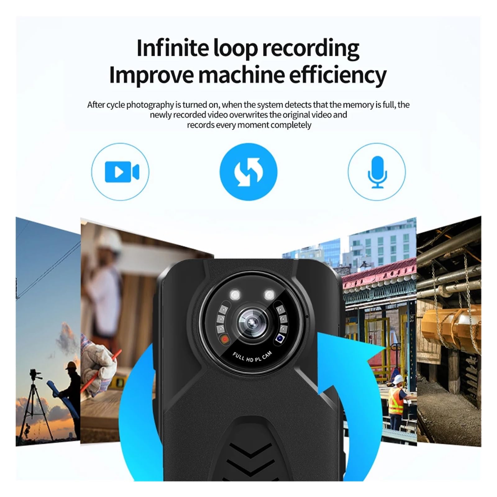 Body Camera, YSW-Q11 Telecamera for il corpo HD 1080P montata sul Registrazione video di sicurezza Visione notturna indossabile Mini telecamera for della polizia(32GB)