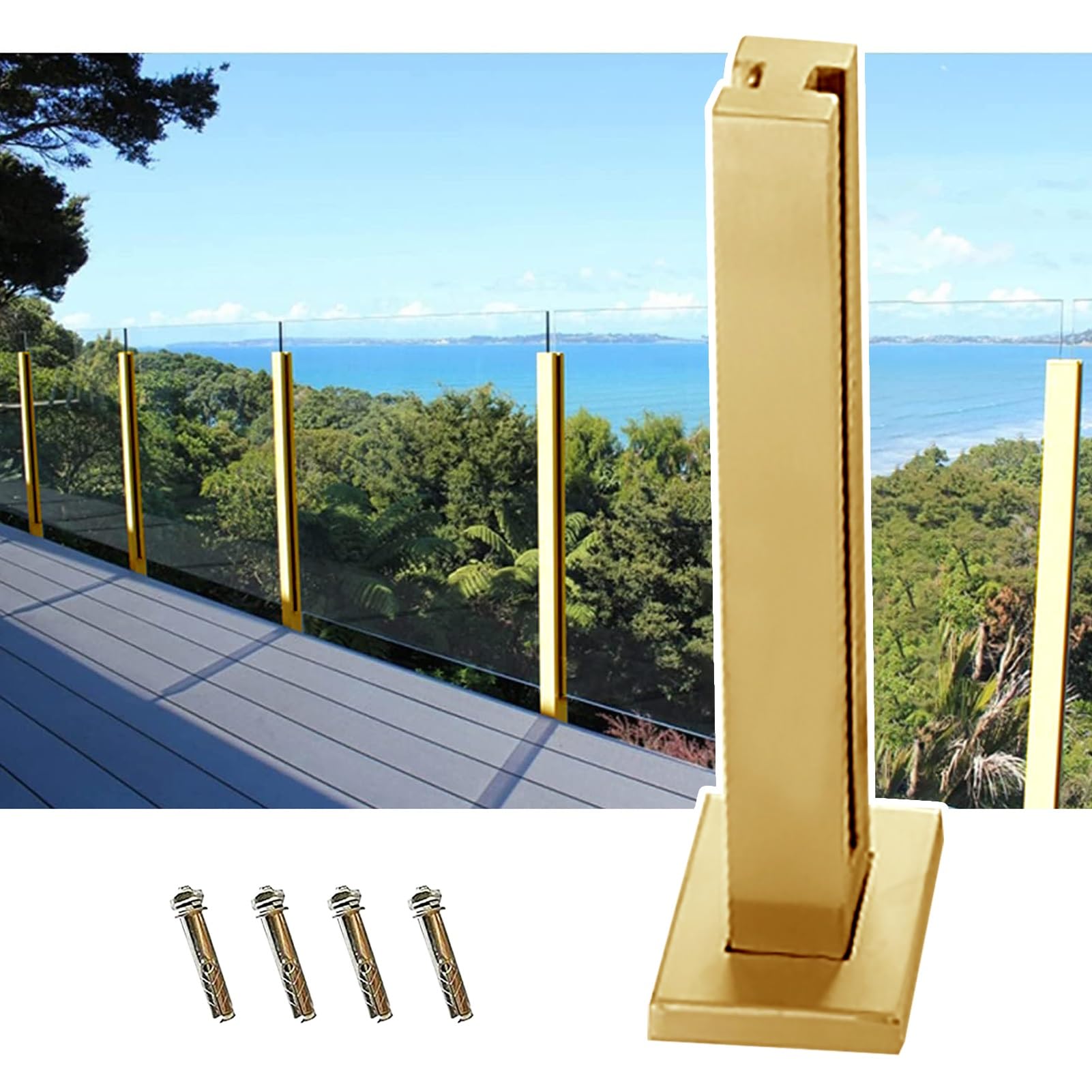 Balustrade acier inoxydable 304 haute résistance pour escalier et balcon