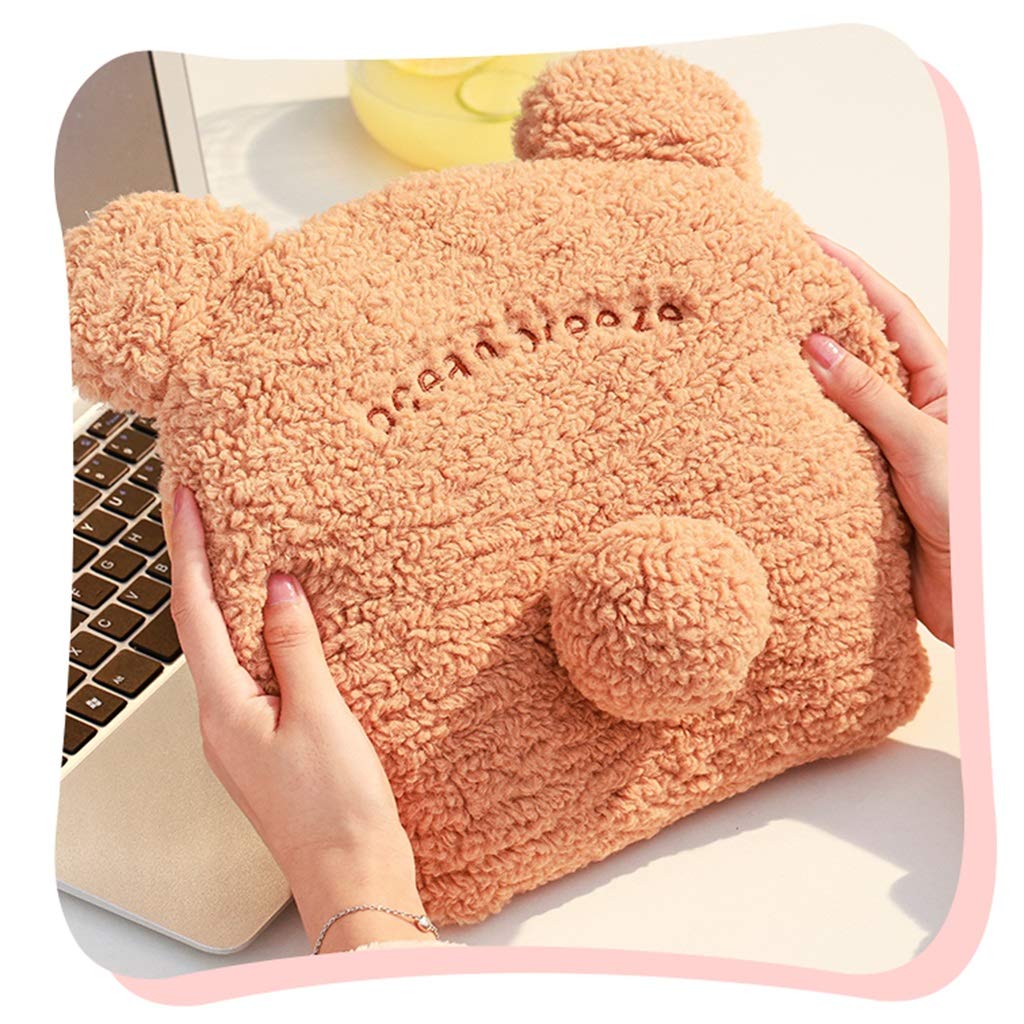 SKUZA Bouillotte, bouillotte Rechargeable avec Housse détachable en Peluche Sac à Eau Chaude Cadeau Chauffe-Mains électrique Portable for Les Filles (Color : Blue) (Color : Blue)