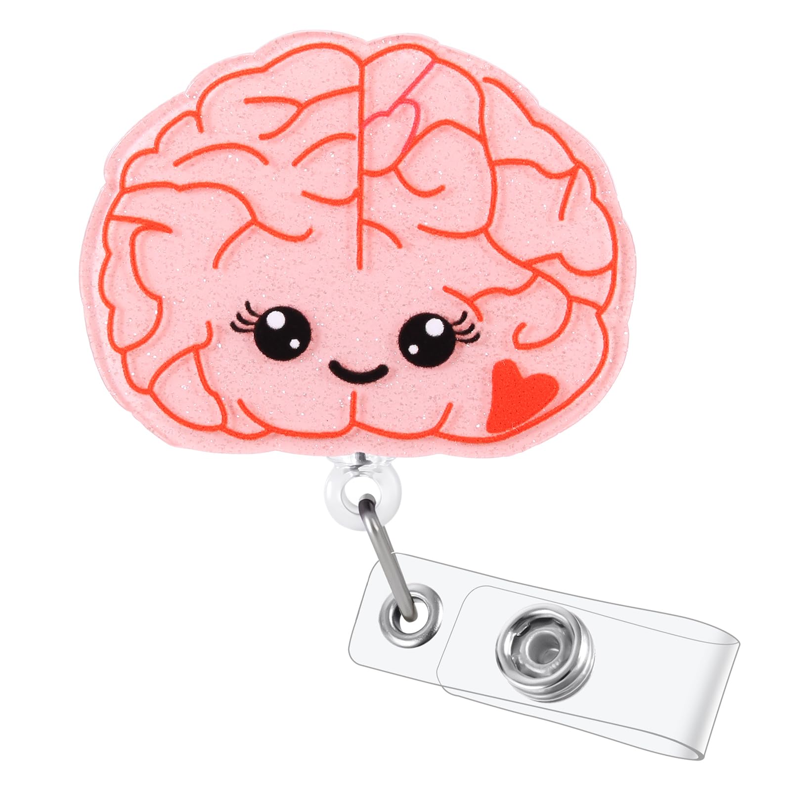 Funny Brain Badge Reel, Neurosurgery ID Name Badge Holder Retractable Clip โ image 1