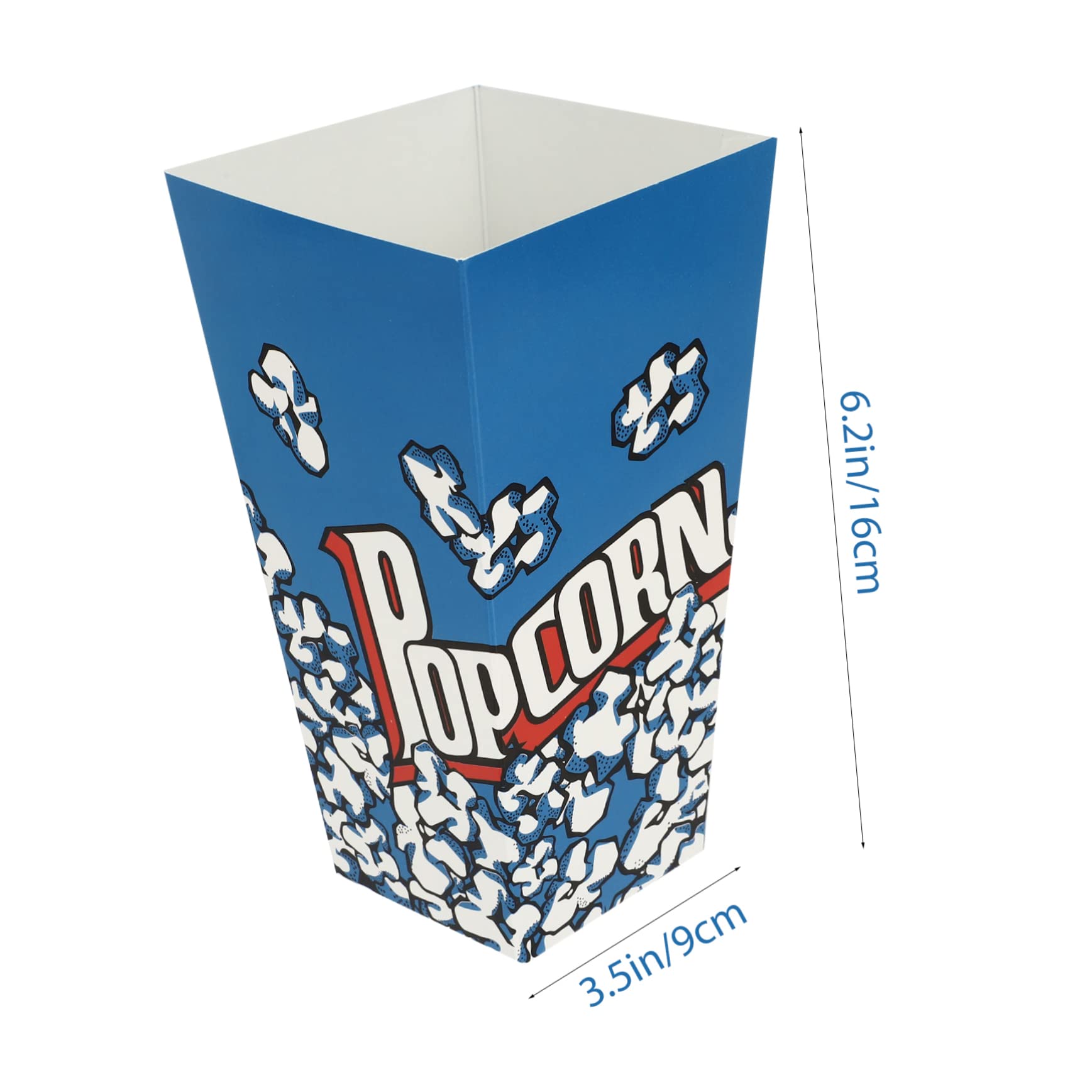 Toyvian Cajas De 100 Uds. Caja De Palomitas De Maíz Titulares De Palomitas De Maíz Tina De Palomitas De Maíz Contenedor De Palomitas De Maíz Cubo De Palomitas De Maíz Papel Microonda
