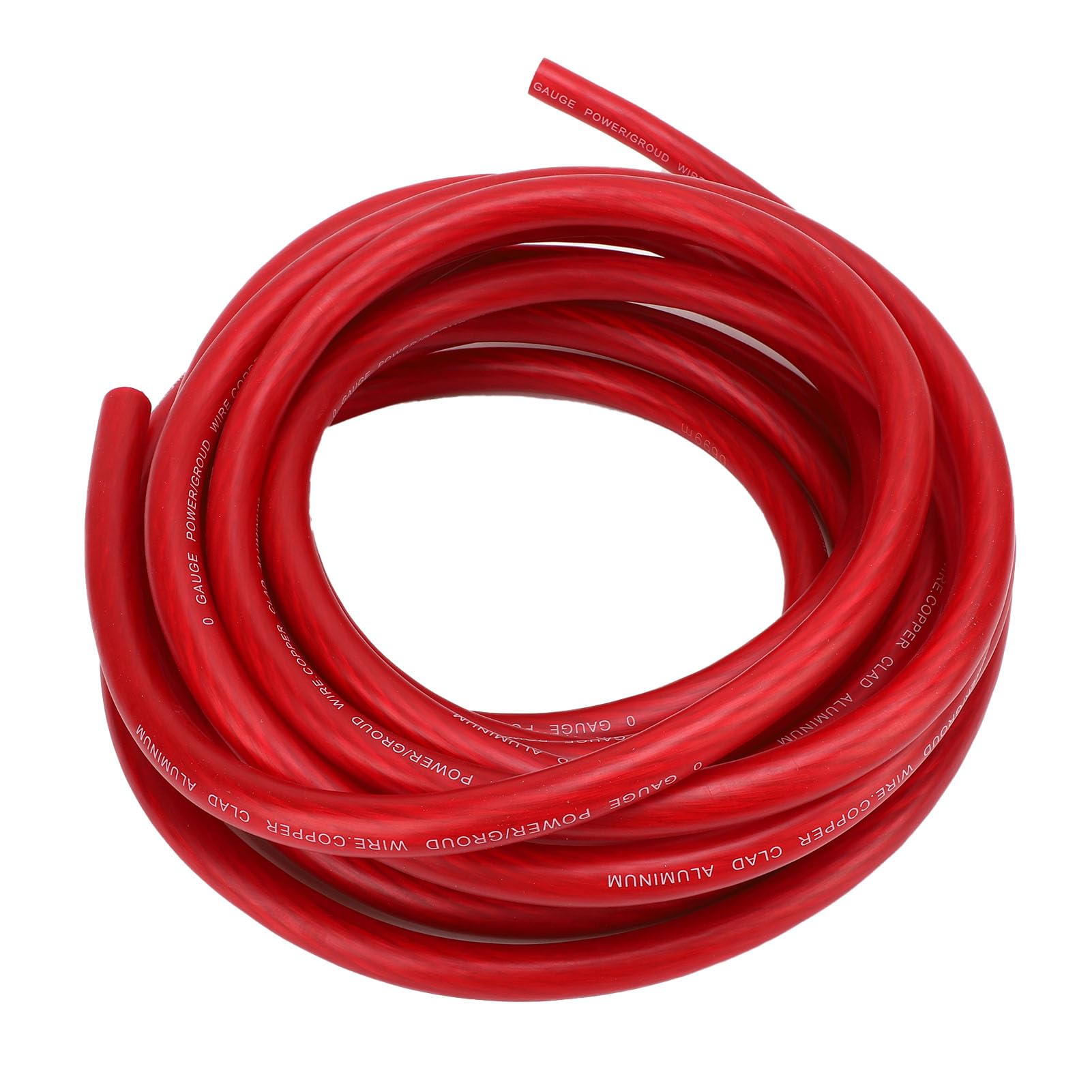 Cable Automotriz de Calibre 1 AWG, Cable de Batería de Tierra Flexible y Versátil de 25 Pies, Altavoz de Iluminación para Coche (Rojo)