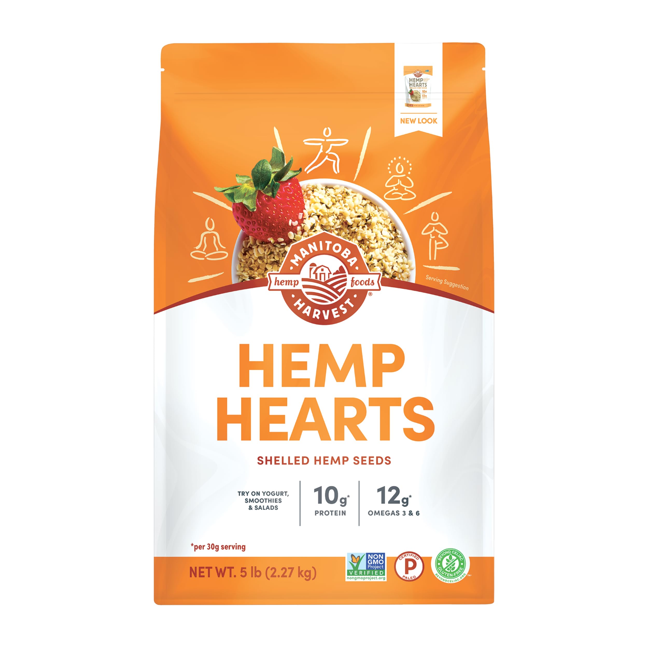 Amazon.com: Manitoba Harvest Hemp Hearts, Shelled Hemp Seeds, 5