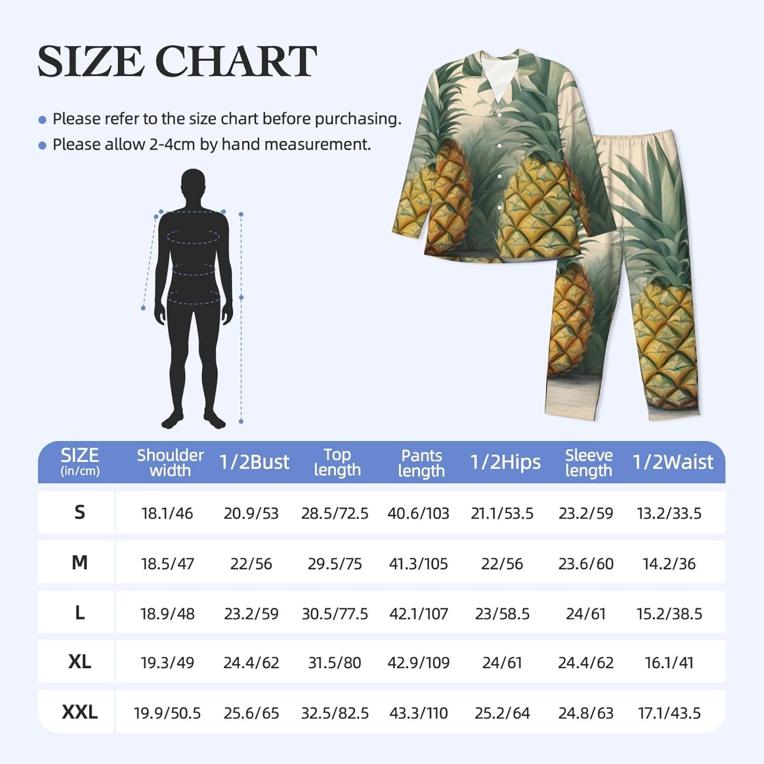 Pineapple Print Luxurious Mens Pajamas Set,Breathable Pajamas Set,Perfect For Lounging Bed,Sofa