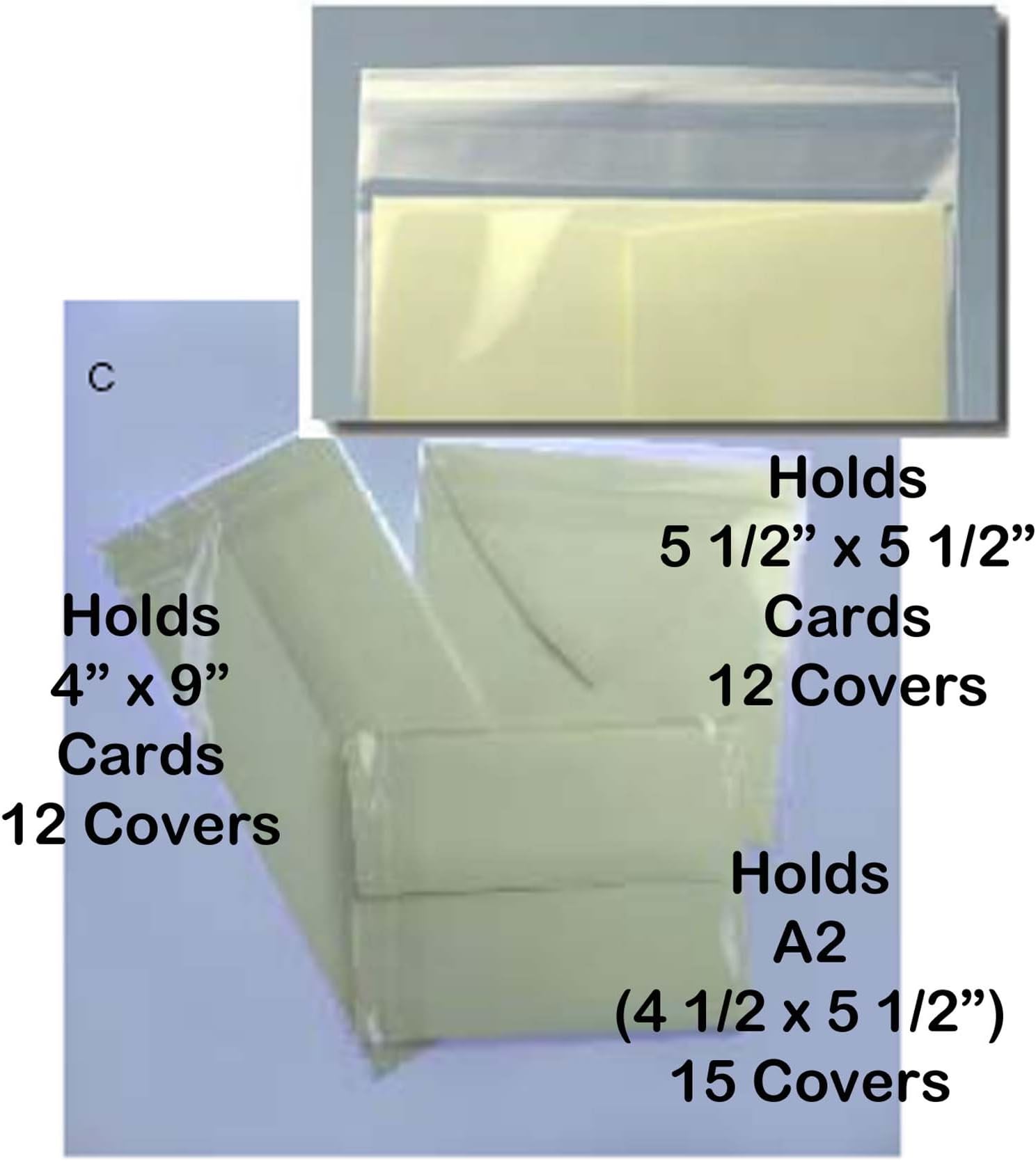 Judikins 15 Crystal Clear Card Covers A2 (4 1/2 x 5 1/2 Card Size) Showcase Your Creations
