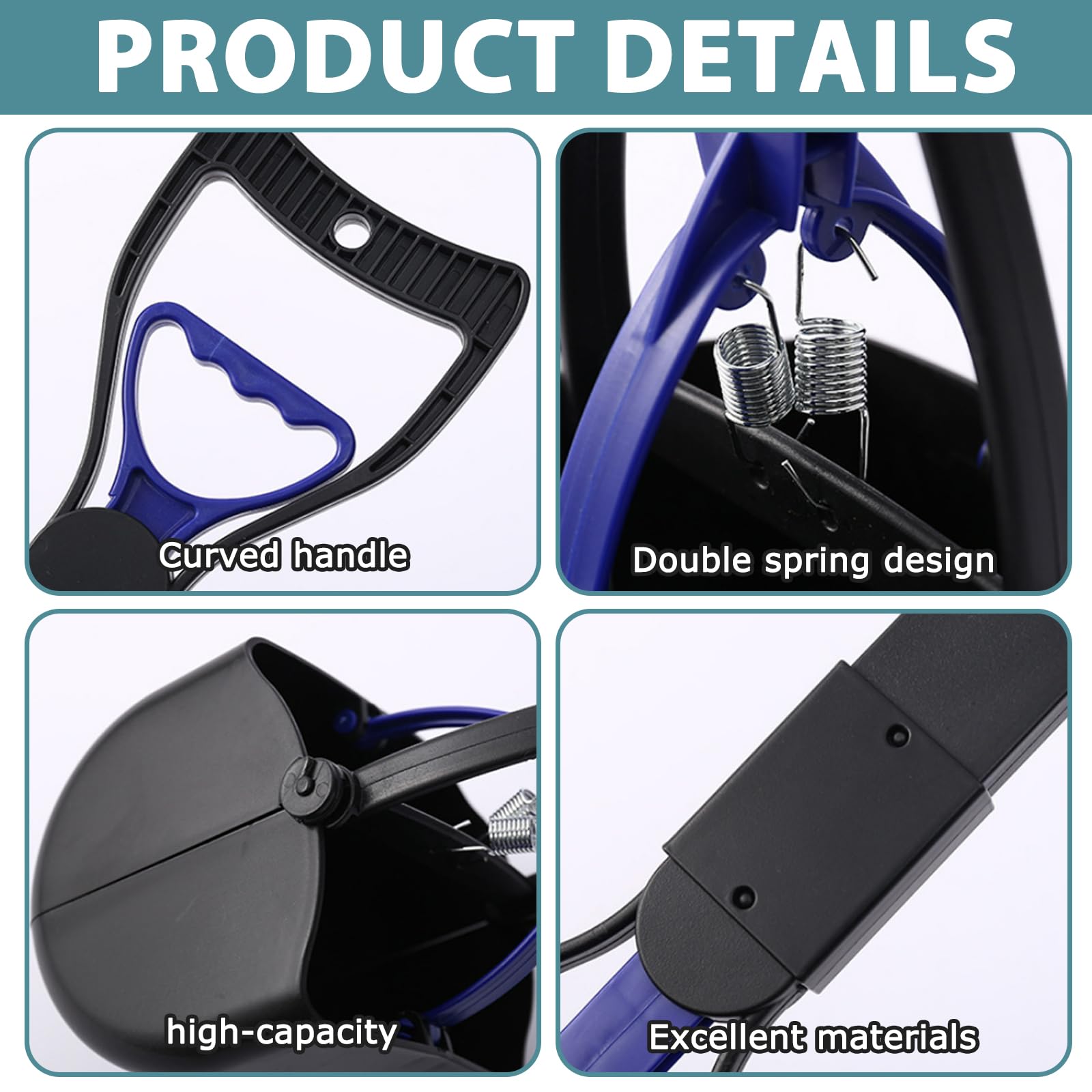 Makoto Nobu Portable Pet Pooper Scooper Set including Waste Bags Dispenser and Waste Bags - Image 3