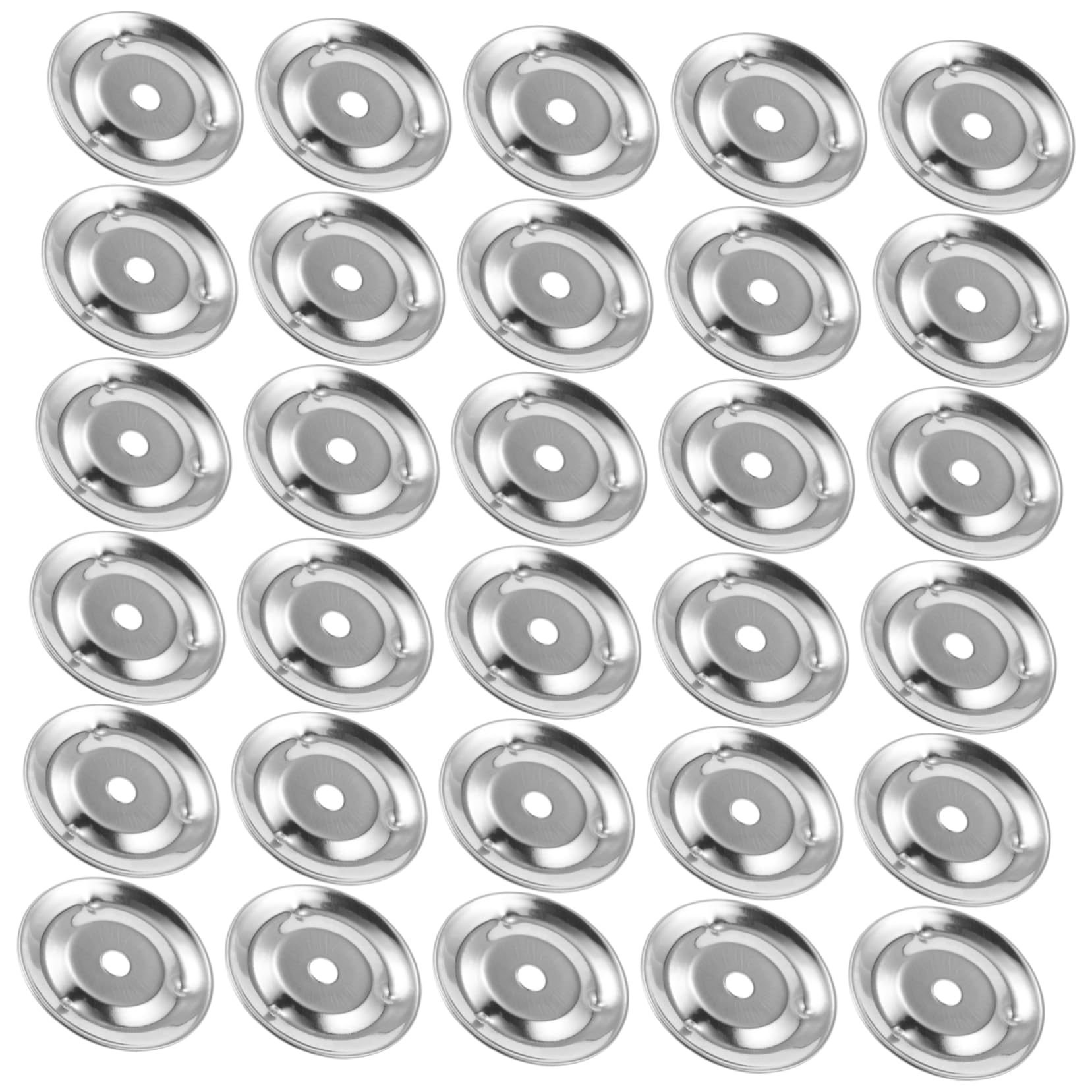 FUNOMOCYA Replacement Accessories for Drums 50pcs Cymbal Tambourine Ring Stainless Steel Bells for Events