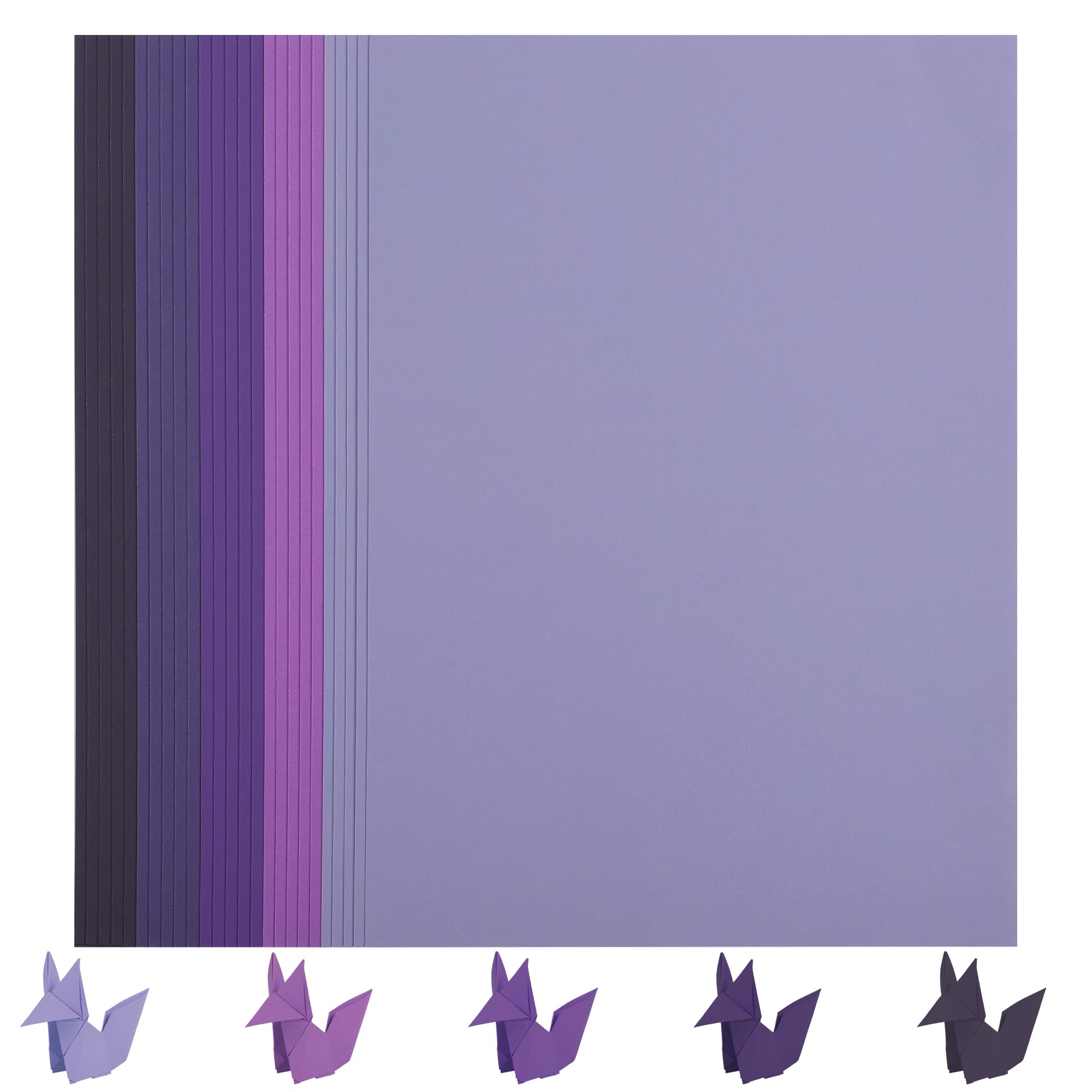 25 Sheets Purple Tones Cardstock 5 Colors 250gsm/92lb Construction Paper A4