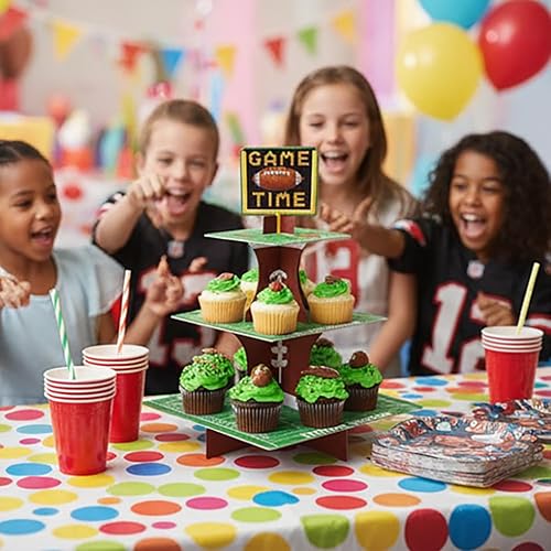 Miniatura 4 de Torre de torta de fiesta temática de baloncesto, soporte para cupcakes de baloncesto (cuadrado - baloncesto)