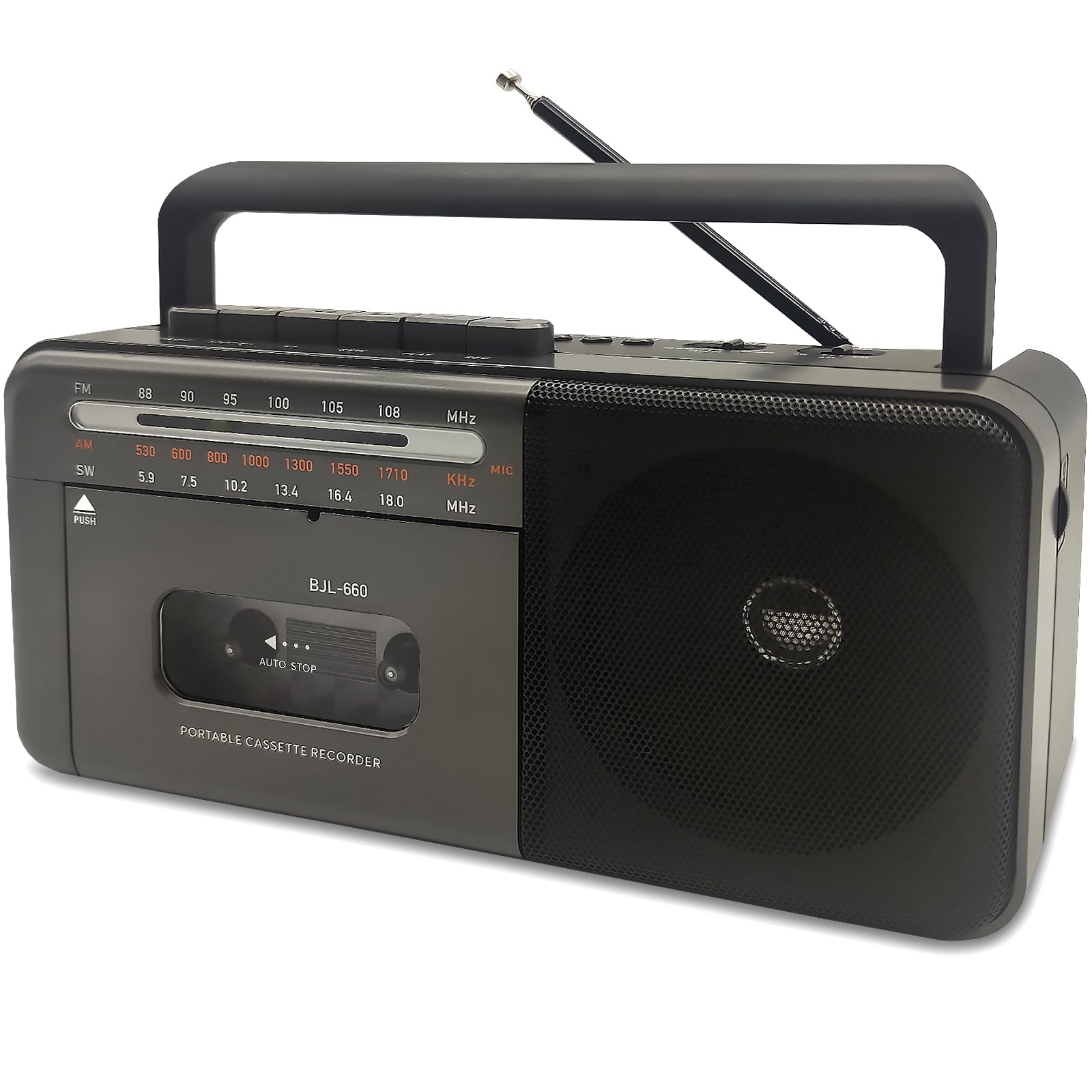 CTDZLED Cassette Player Bluetooth Boombox, Tape Recorder AM/FM/SW