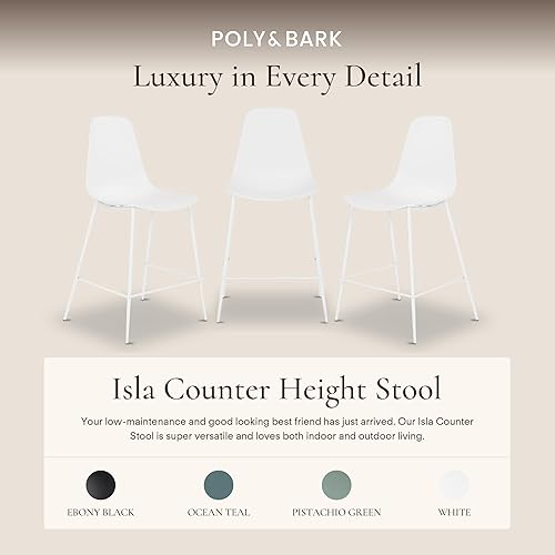 Miniatura 112 de POLY & BARK Isla - Juego de 3 taburetes de bar para cocina, taburetes de bar de altura de mostrador, taburetes de bar para interiores y exteriores,