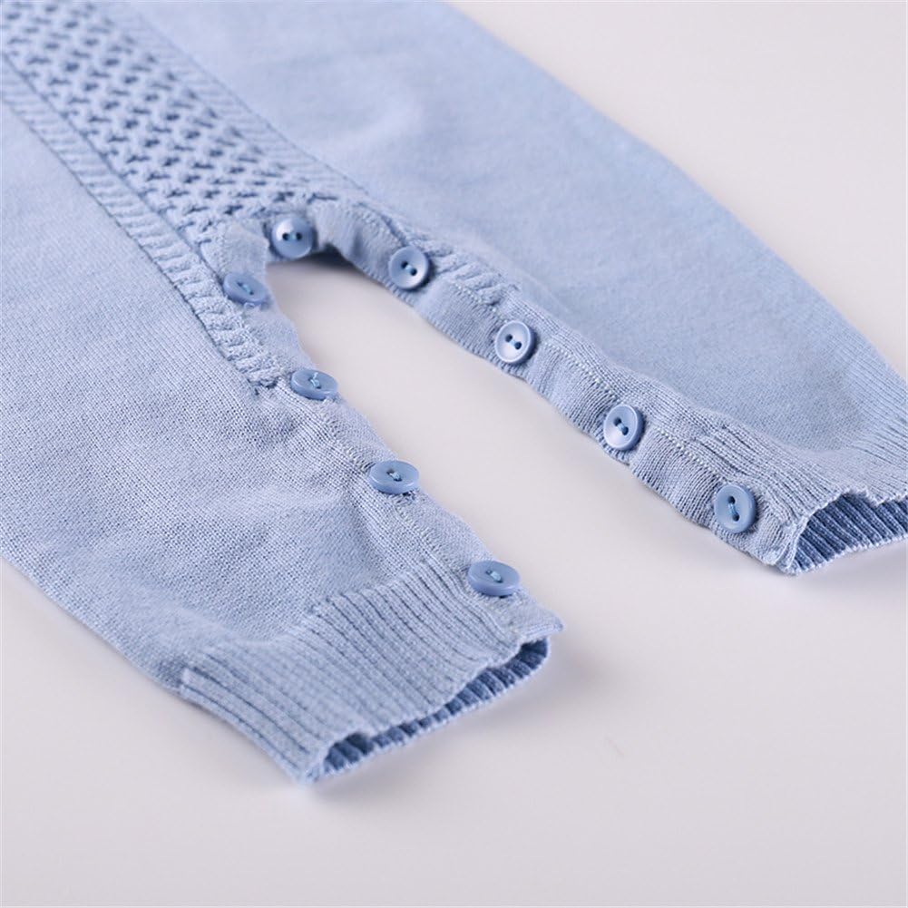 Baby Infant Boy Girl Peter Pan Collar Knit Sweater Romper Outfit Clothes One-Piece Coverall Baby Clothing Jumpsuit - Image 6