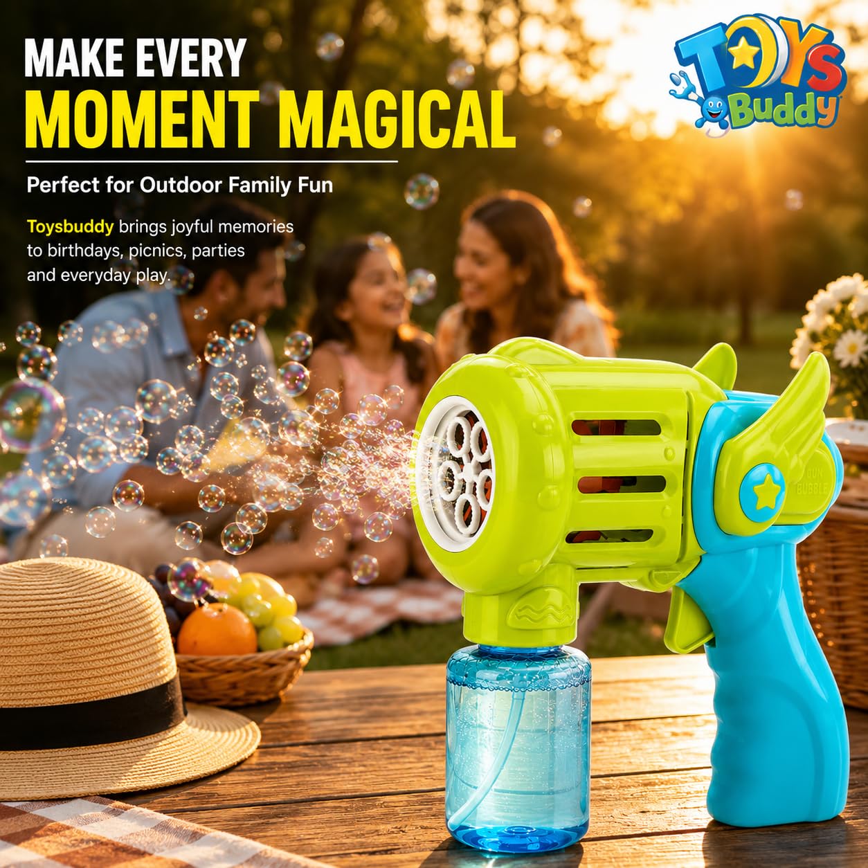 Toysbuddy Rechargeable Bubble Gun - Automatic Bubble Maker -6