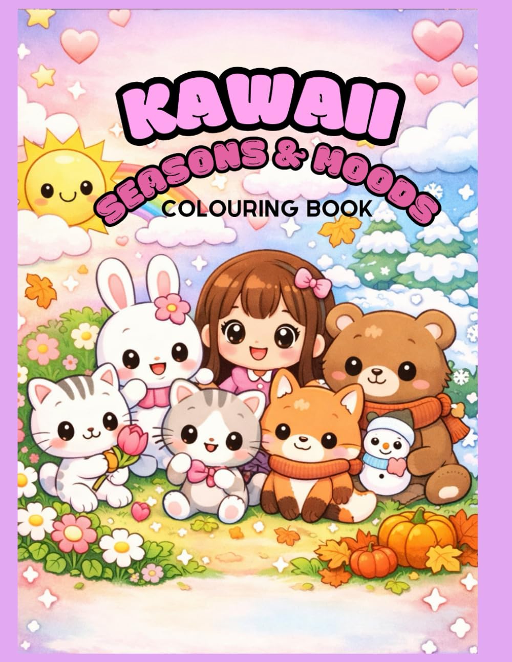 Kawaii Seasons & Moods: Colouring Book