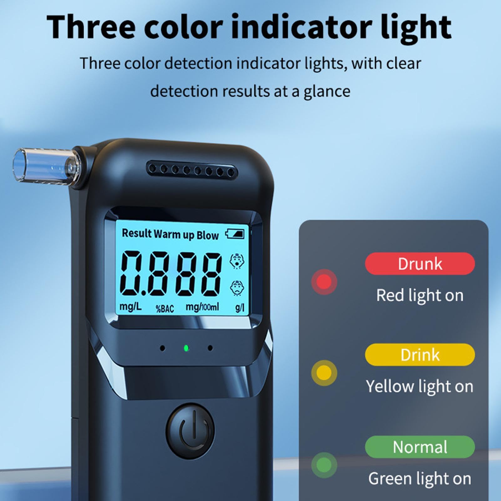 Alcootests Éthylotest portable, léger -Éthylomètre Police Breath écran LCD Alcootest Digital - Auto Alcootests Éthylotest portable, léger -Éthylomètre Police Breath écran LCD Alcootest Digital - Auto