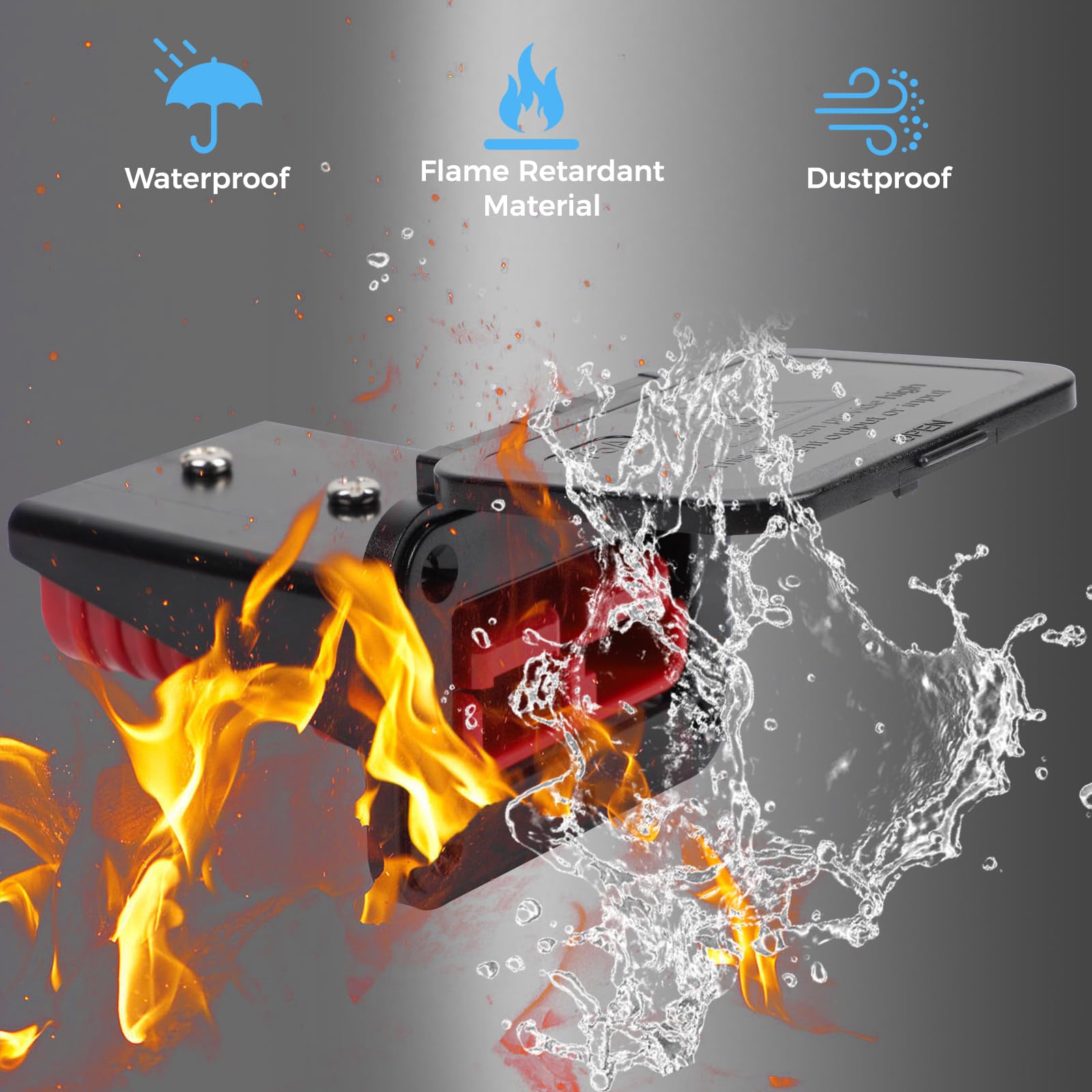 175A Connettore Batteria Rapida con Coperchio, Presa Disconnessione per Auto, Camping-Car, Barca, ATV, Camion, Trattore, Argano, Rimorchio, Gru - Kit Connettore Ad Alta Intensità