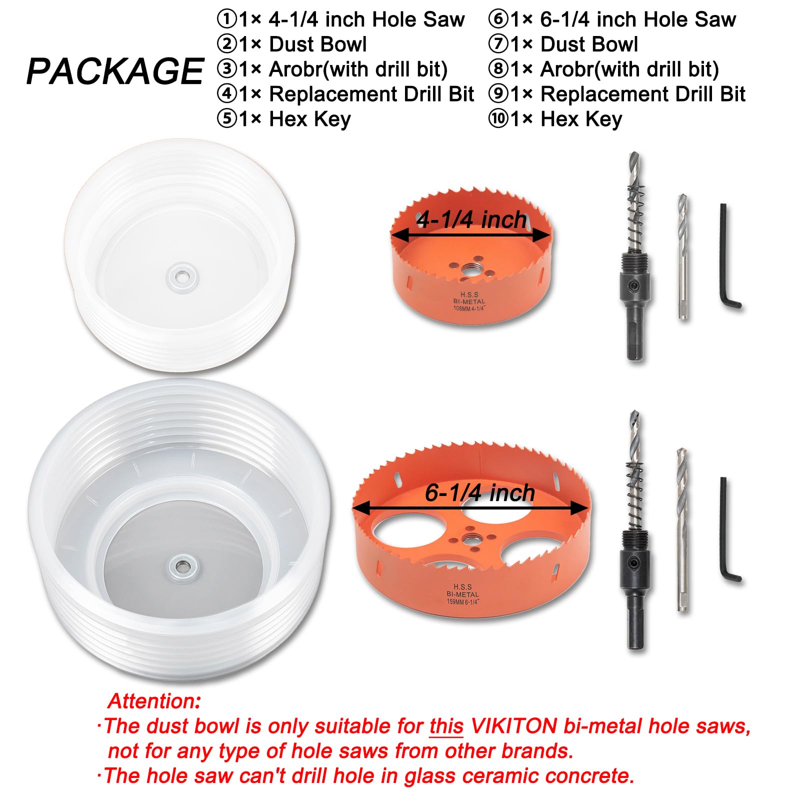 4.25 Hole Saw 6.25 Hole Saw For Recessed Lights, 41/4