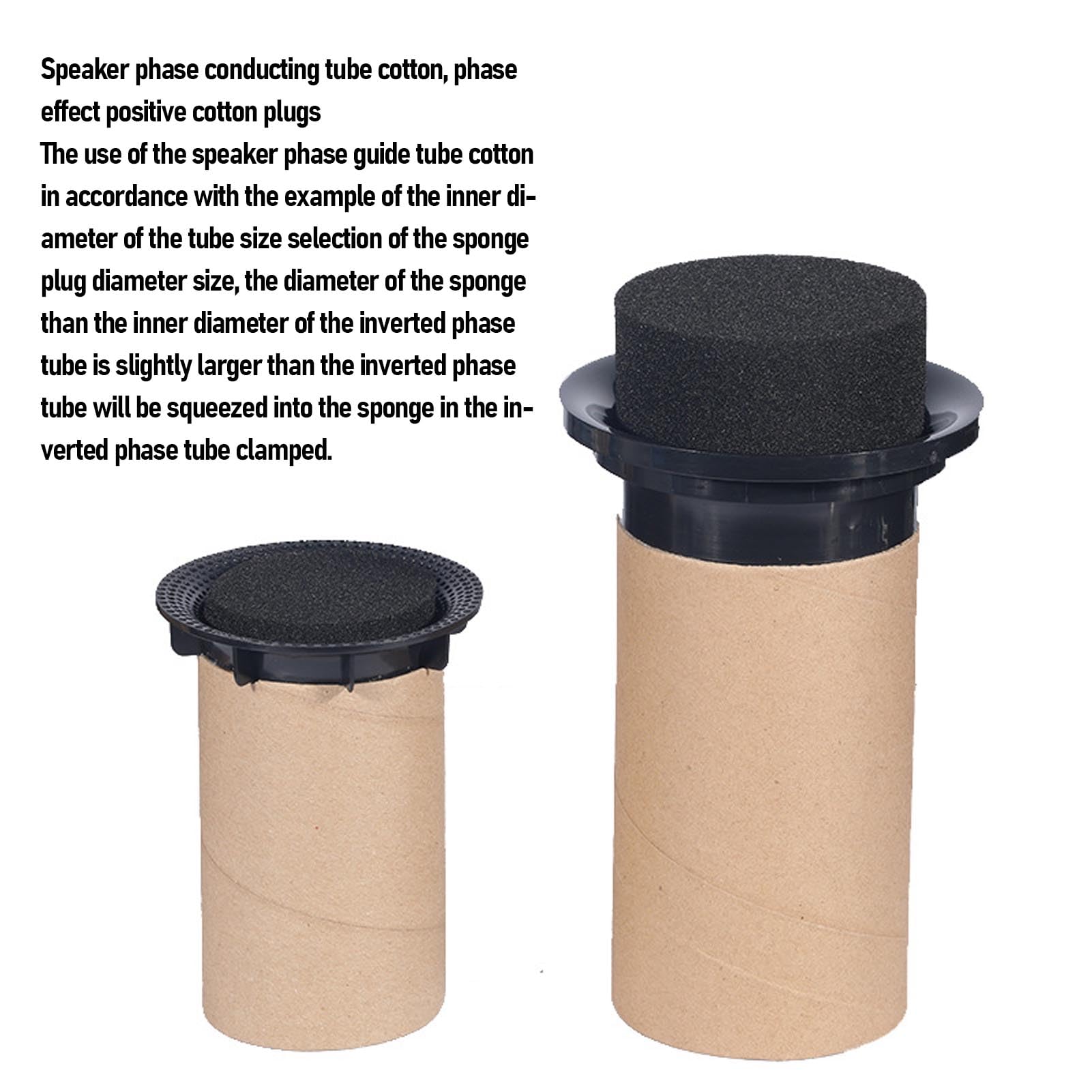 7 Pcs Speaker Port Tube Sponge Plug, Reduce Vibration and Noise Multi Purpose Sponge Bung for Speaker Guide Tube for Various Speakers Home Car, Easy Installation