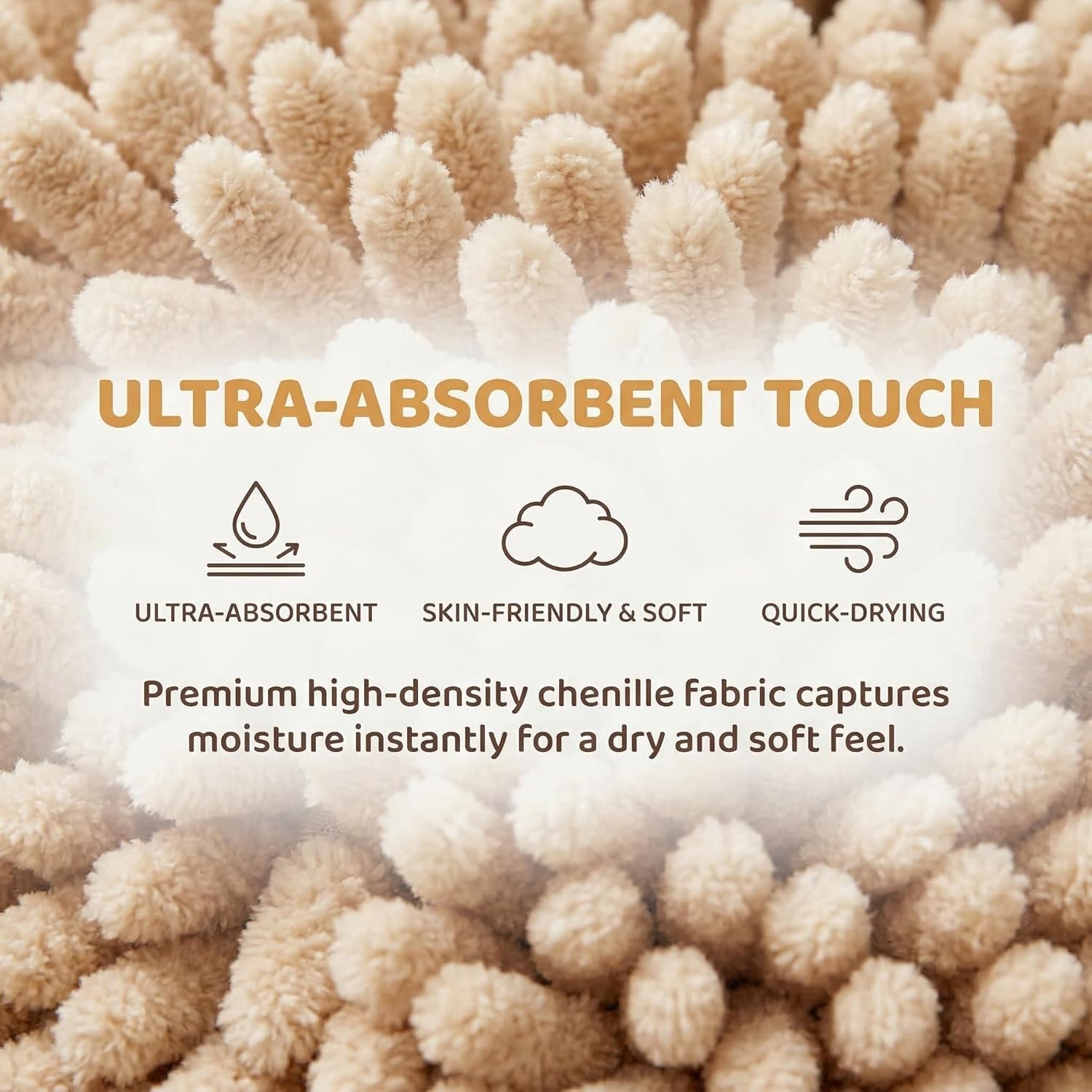 2 PCS Puppy-Shaped Chenille Hand Towel – Cute & Functional Home Essential, Fuzzy Ball Dog Hand Towel, Soft and Super Absorbent, No Fading, for Bathroom/Kitchen Countertops (Light Blue+Khaki)